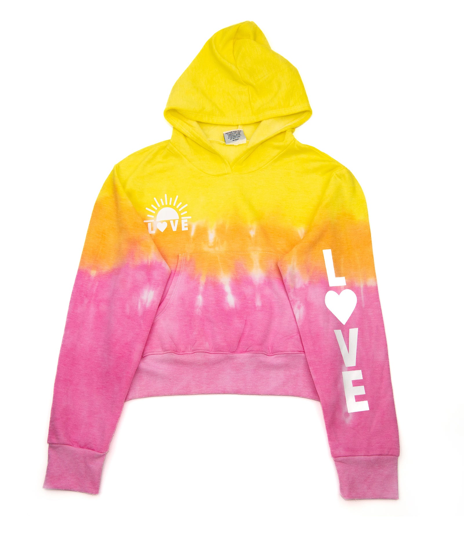 Firehouse Girls St. Barths Tie Dye Love Rays Pocket Hoodie Girls Casual Tops Firehouse Tie Dye Y/XS (6X)