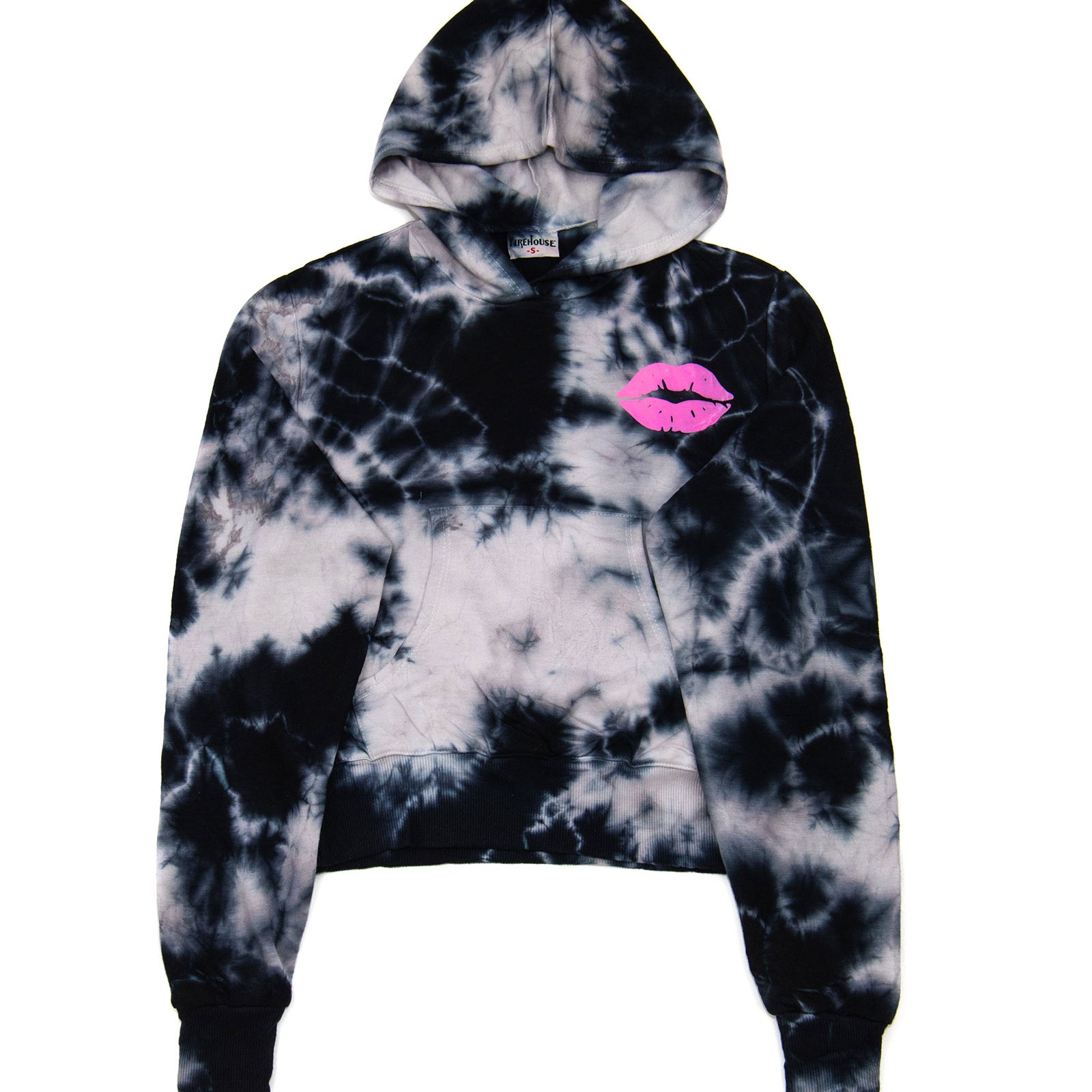 Firehouse Girls Black Cloud Kiss Pocket Hoodie Girls Casual Tops Firehouse Black Y/S (7/8)