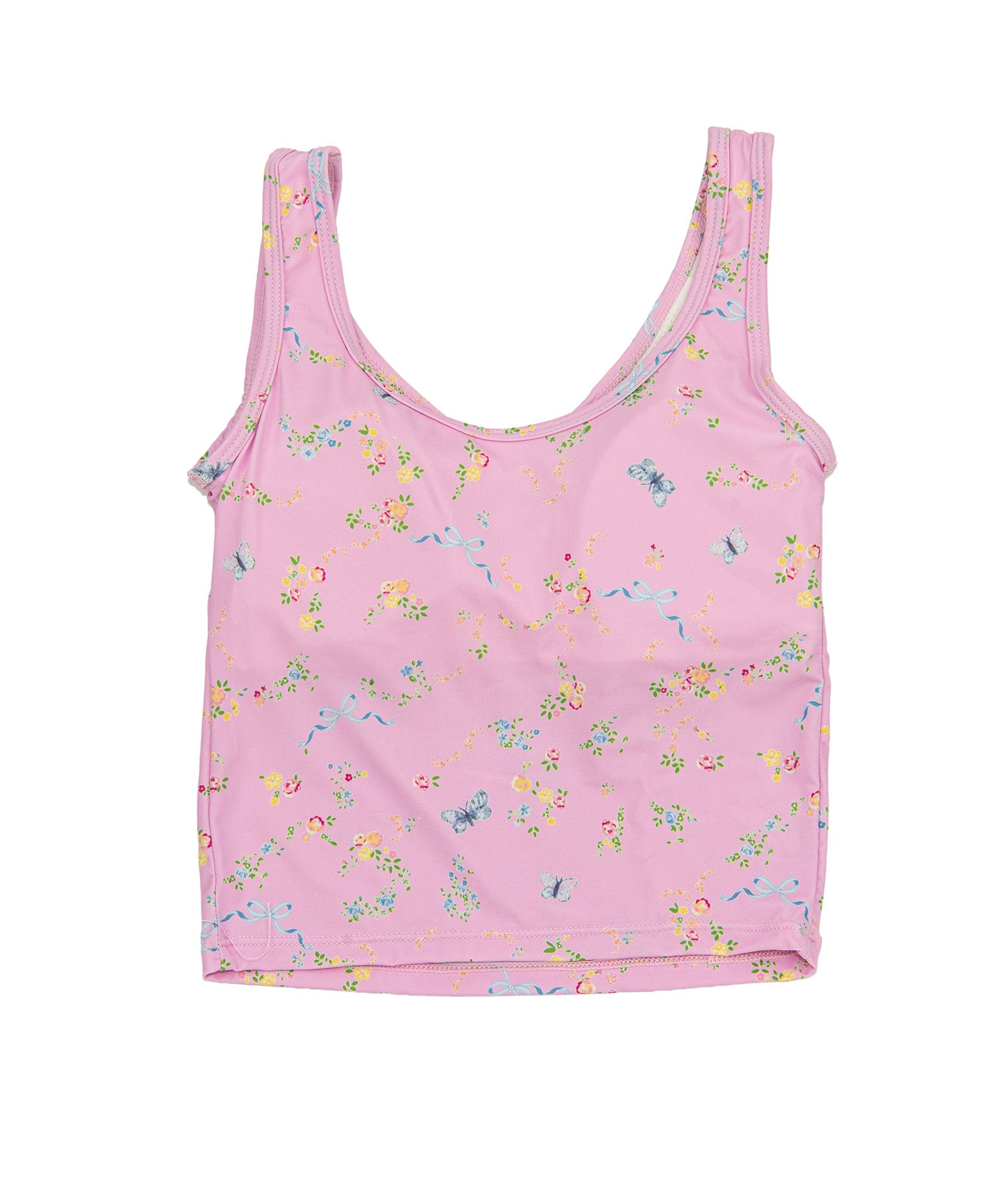 Katie J NYC Girls Butterfly Carnations Kelsey Tank Girls Casual Tops Katie J NYC