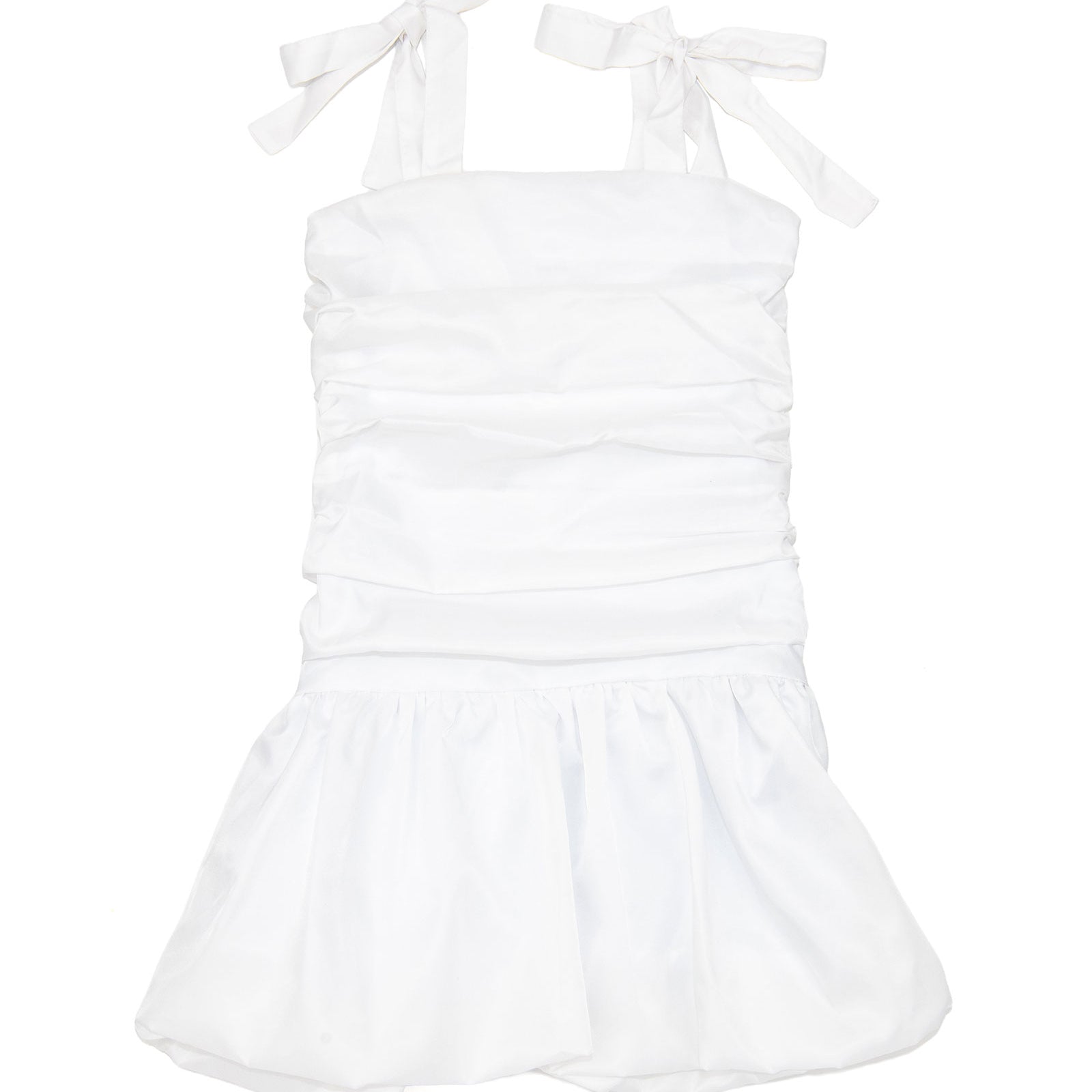 Theme Girls Carolina White Taffeta Dress