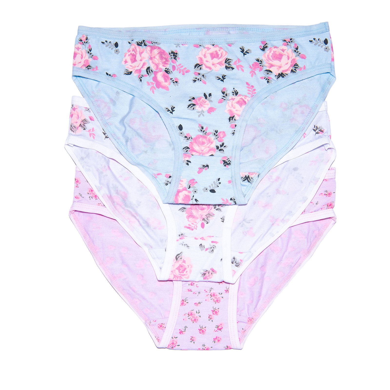 FBZ Girls Set of 3 Underwear Floral Combo Accessories FBZ Flowers By Zoe Floral Y/XS (6)