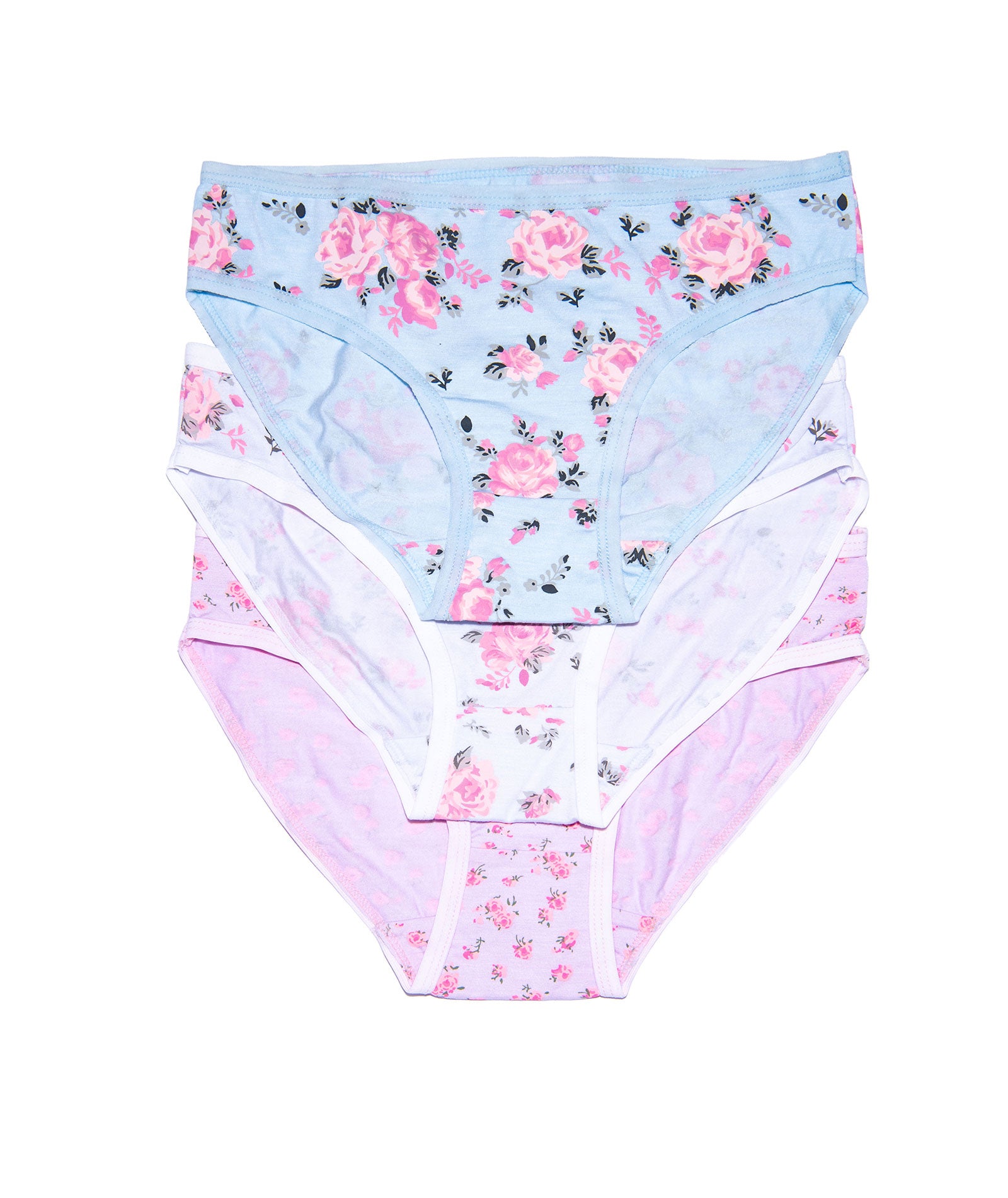 FBZ Girls Set of 3 Underwear Floral Combo Accessories FBZ Flowers By Zoe Floral Y/XS (6)