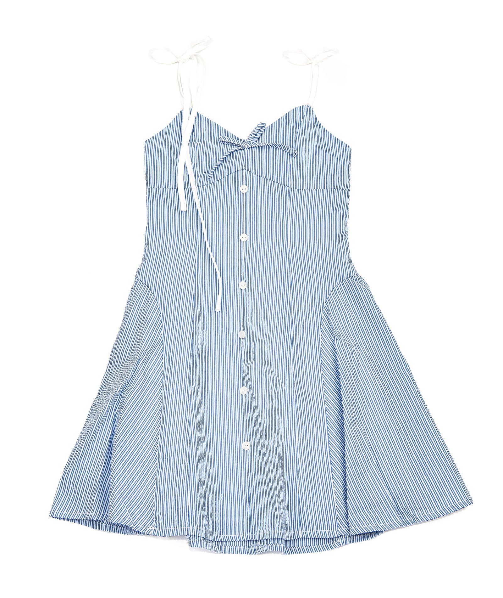Katie J NYC Girls Daria Baby Blue Seersucker Dress Girls Casual Dresses Katie J NYC Baby Blue Y/S (7/8)