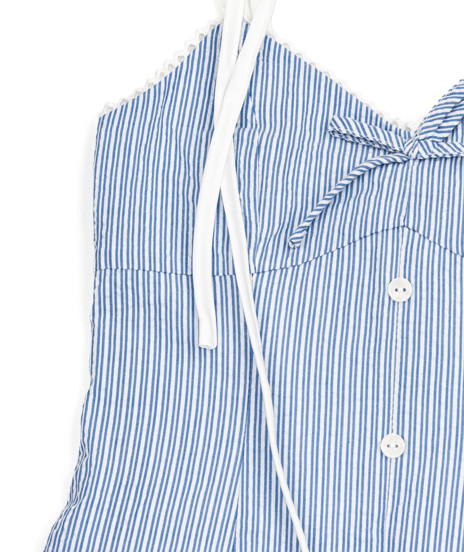 Katie J NYC Girls Daria Baby Blue Seersucker Dress Girls Casual Dresses Katie J NYC