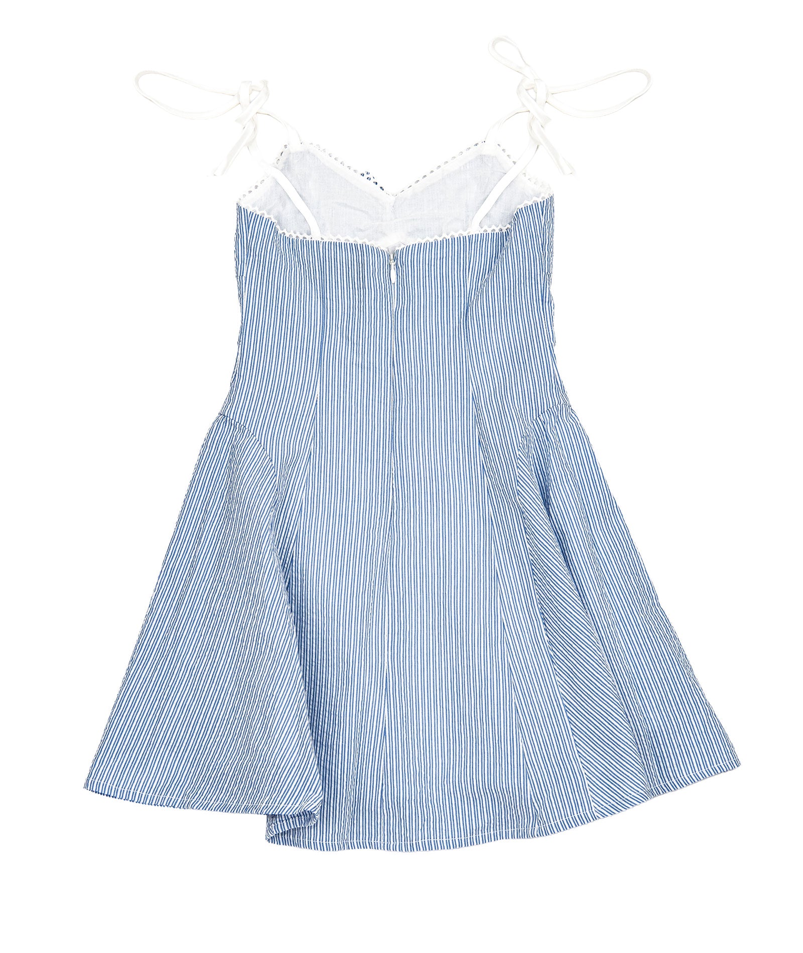 Katie J NYC Girls Daria Baby Blue Seersucker Dress Girls Casual Dresses Katie J NYC