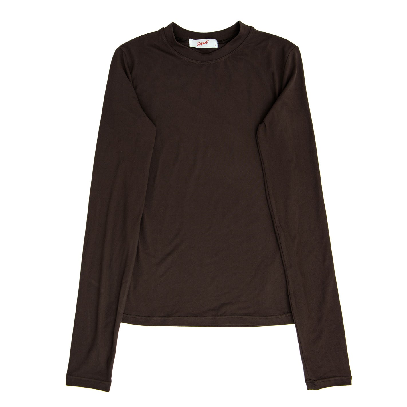 8apart Women Kourtney Long Sleeve Tee Womens Casual Tops 8apart Chocolate Juniors/Women S