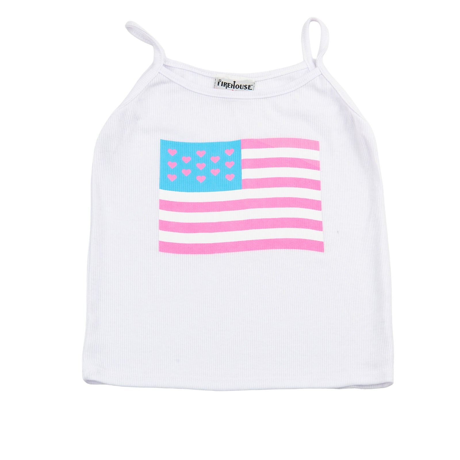 Firehouse Girls Flag Love Cami Girls Casual Tops Firehouse White Y/4