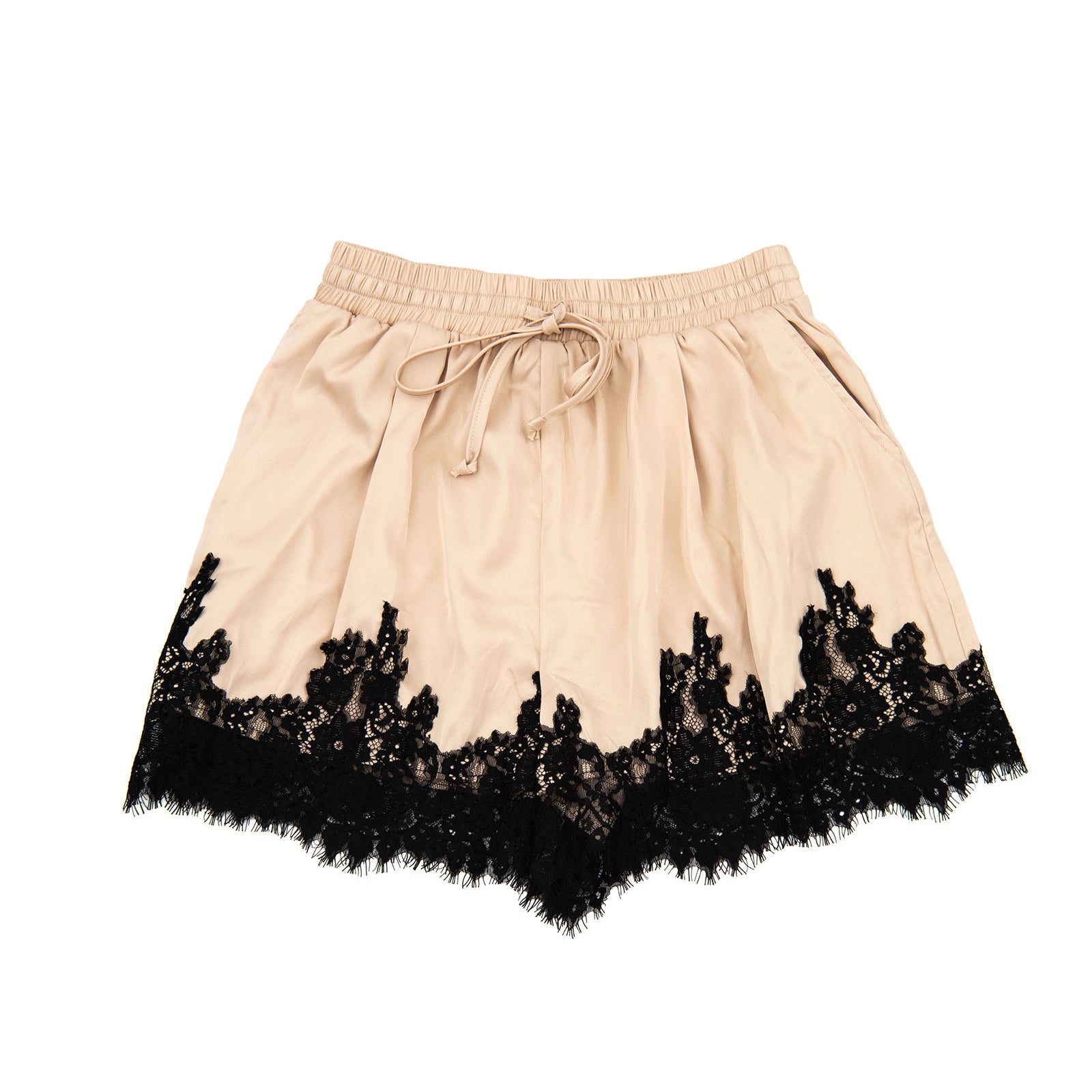 8apart Women Junette Champagne Lace Shorts
