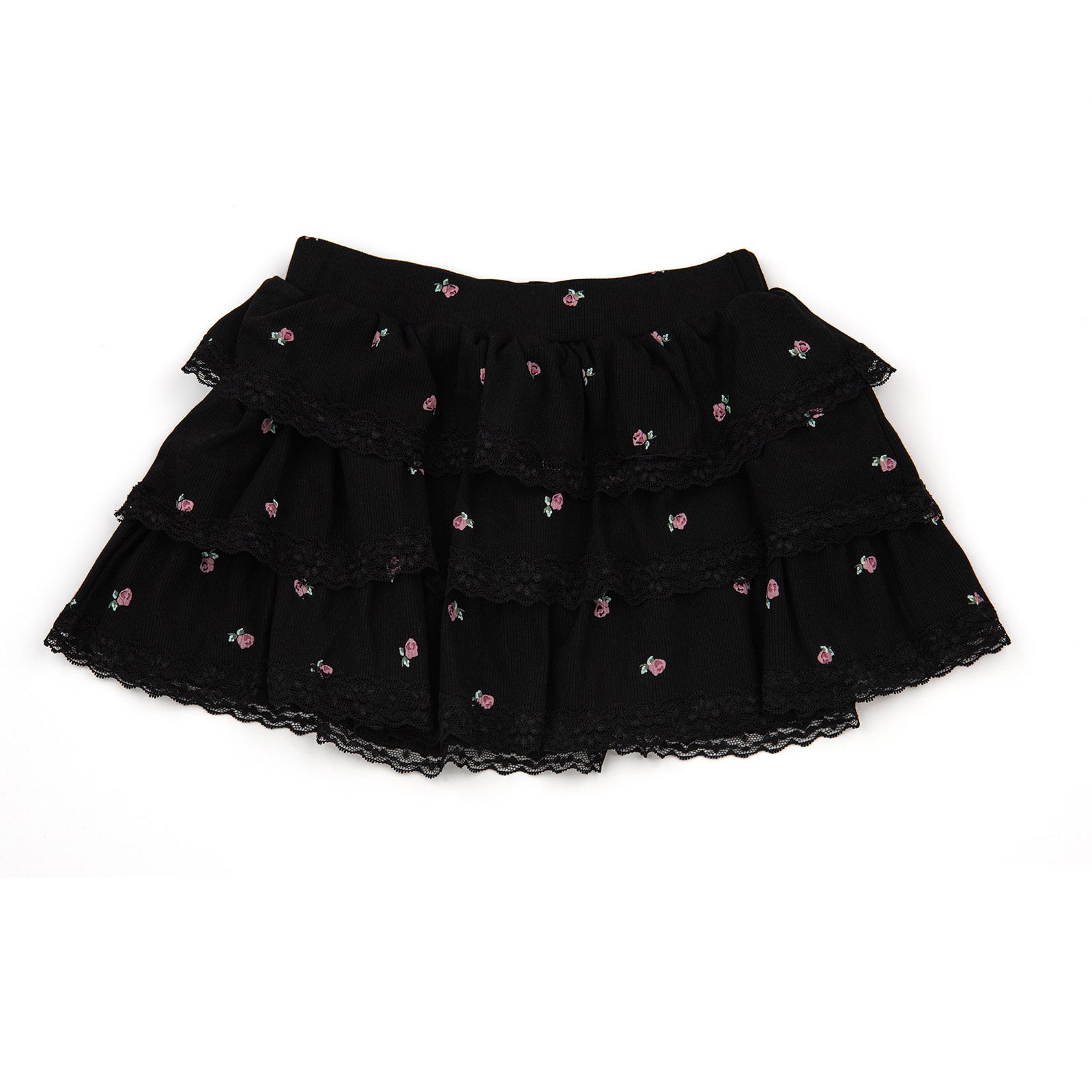 FBZ Girls Monroe Floral Ruffle Skirt Girls Casual Bottoms FBZ Flowers By Zoe Floral Y/XS (6X)
