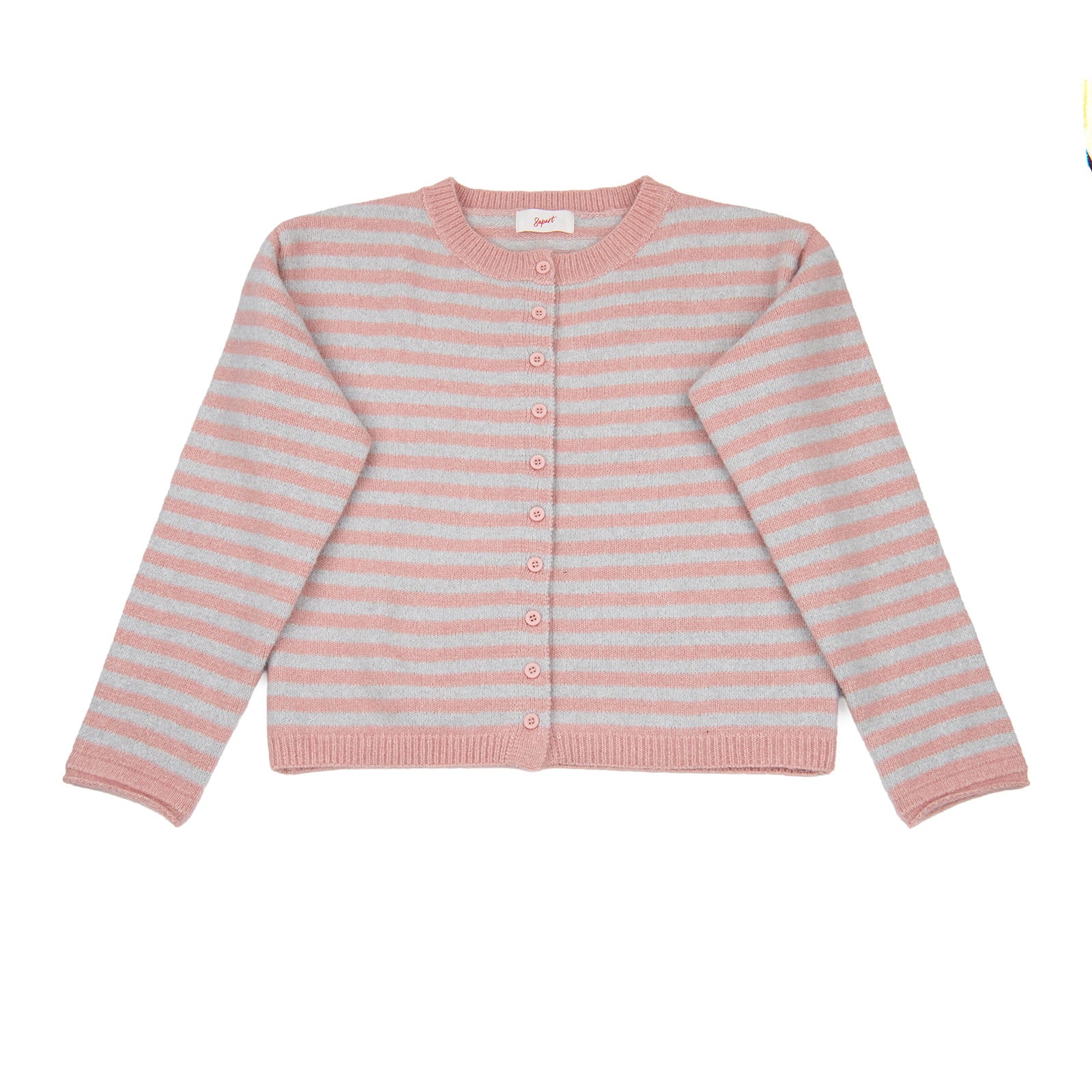 8apart Women Morgan Pink/Grey Striped Sweater Womens Casual Tops 8apart Striped Juniors/Women S/M