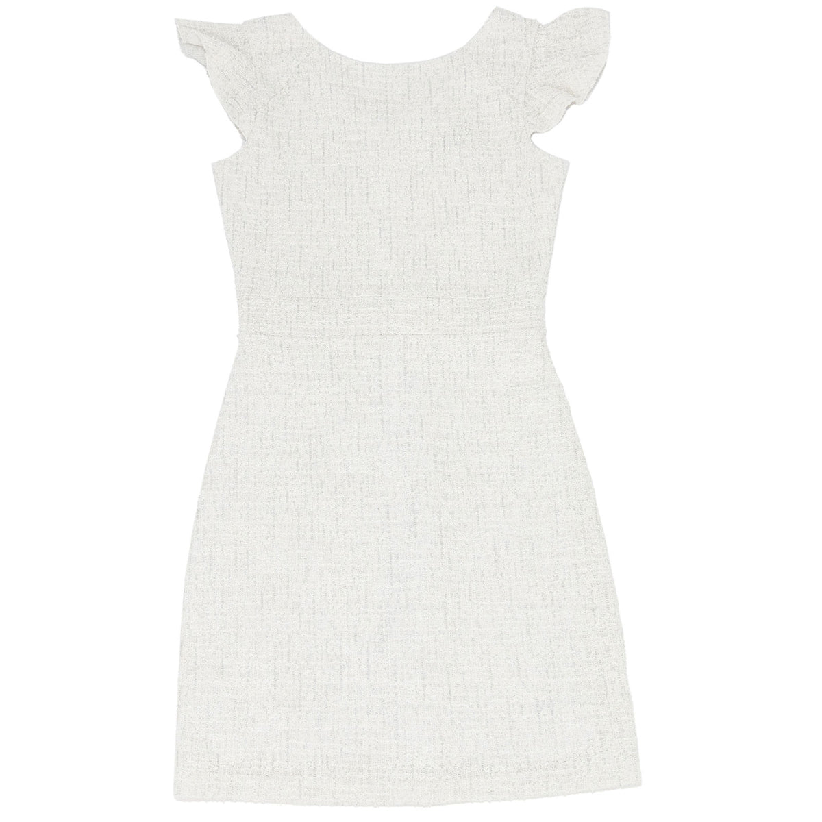 By Debra Girls Leah Ivory Boucle Flutter Sleeve Top