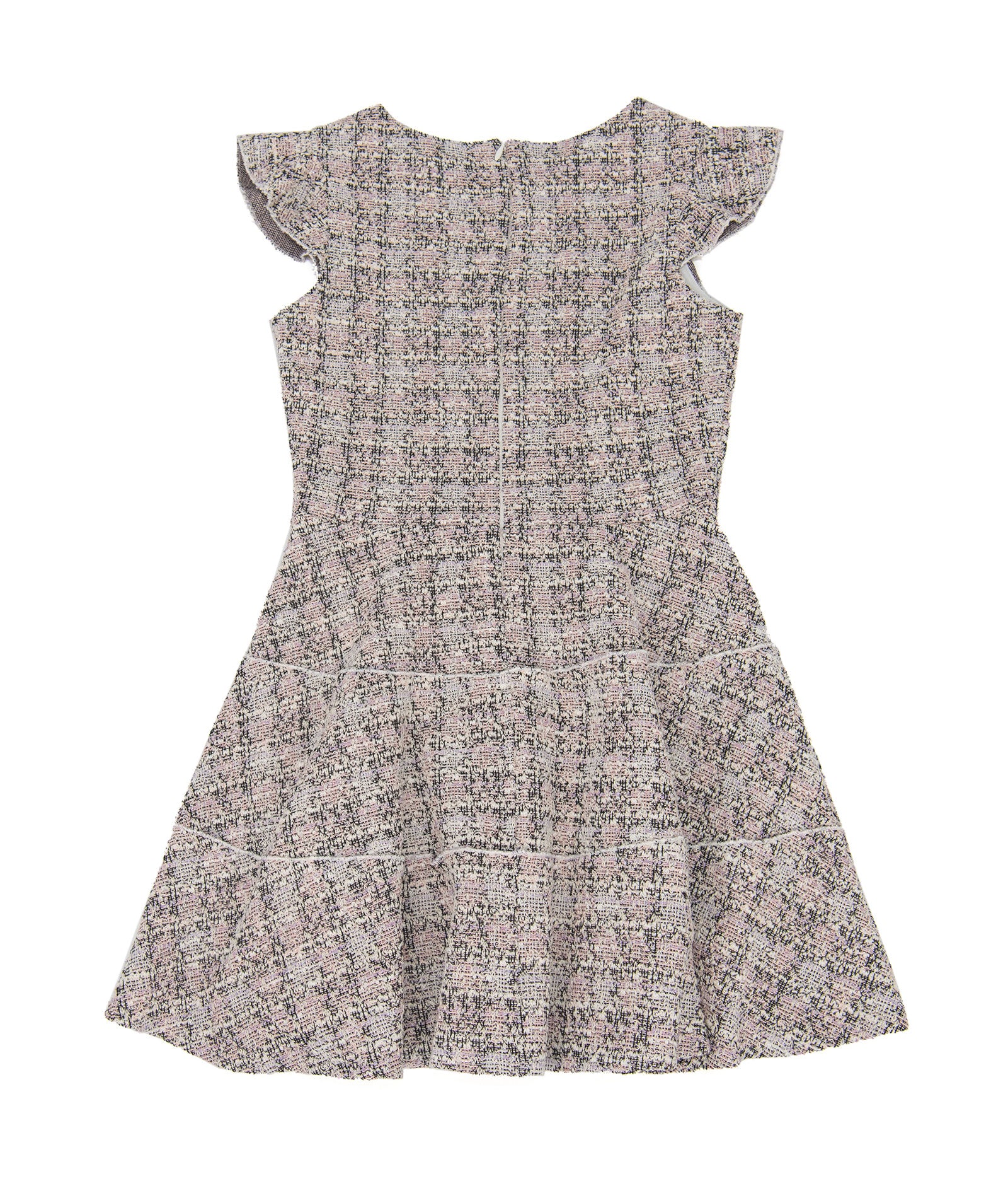 By Debra Girls Sara Pink/White/Black Boucle 3 Tier Dress Girls Special Dresses By Debra