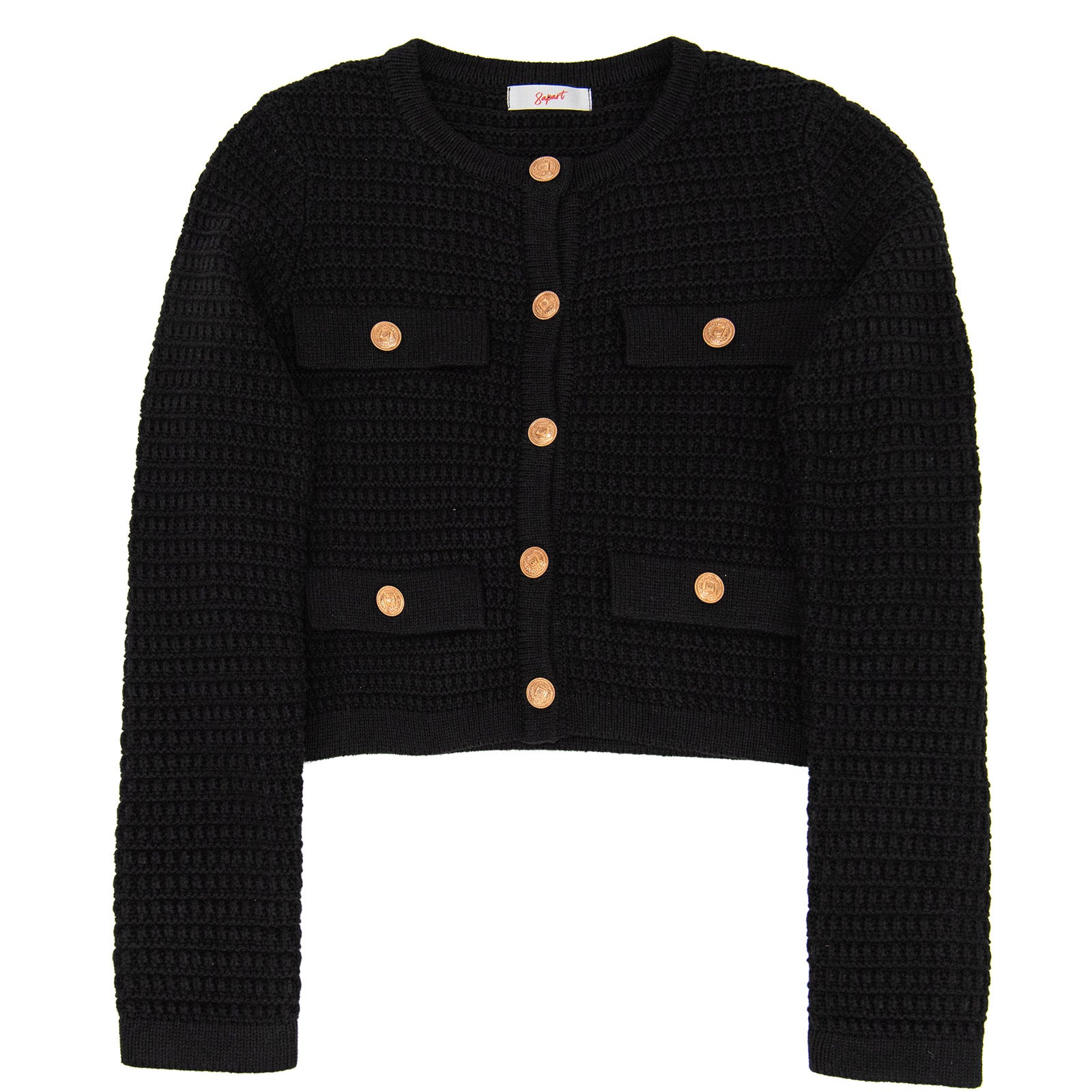 8apart Women Diana Gold Button Cardigan Womens Casual Tops 8apart Black Juniors/Women S