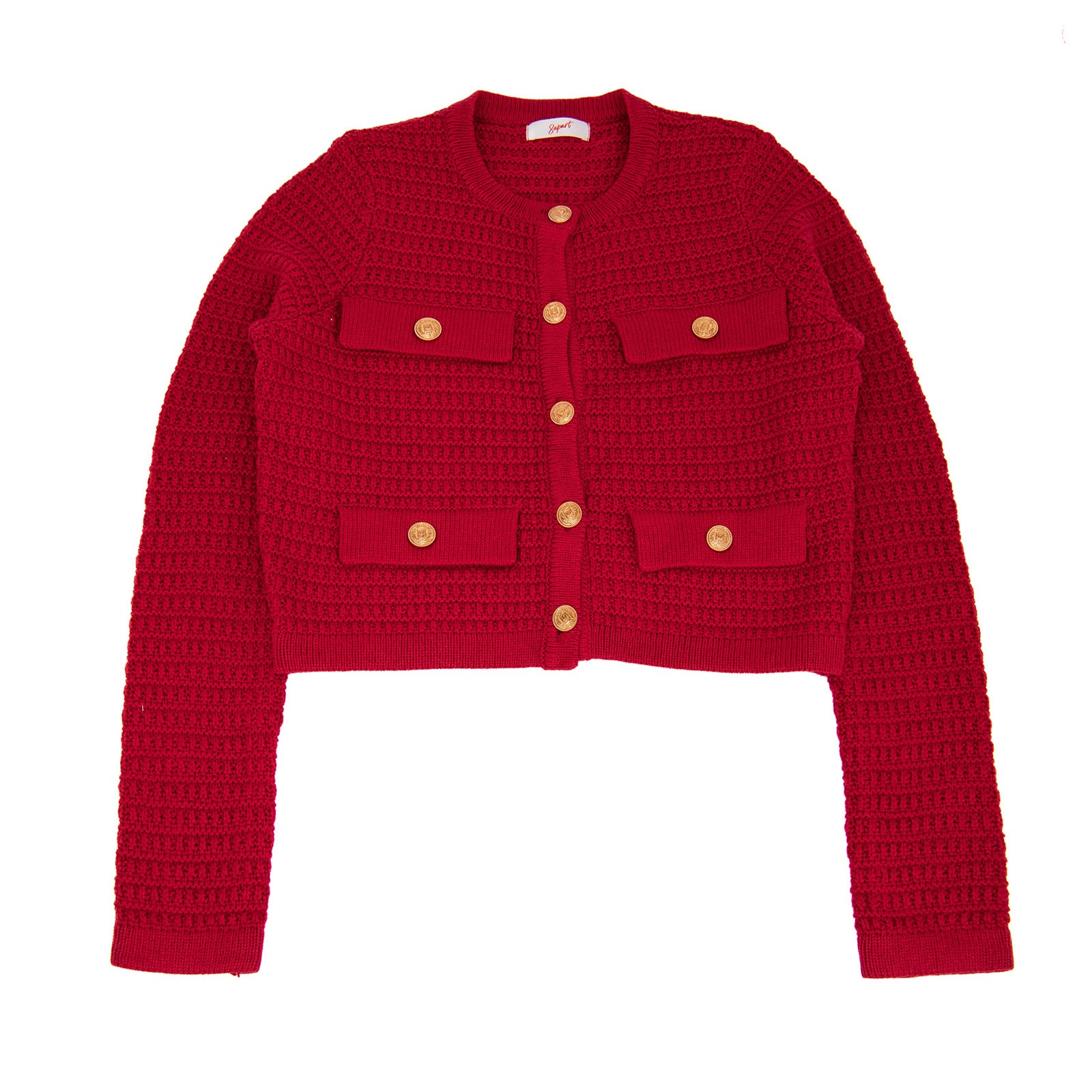 8apart Women Diana Gold Button Cardigan Womens Casual Tops 8apart Red Juniors/Women S