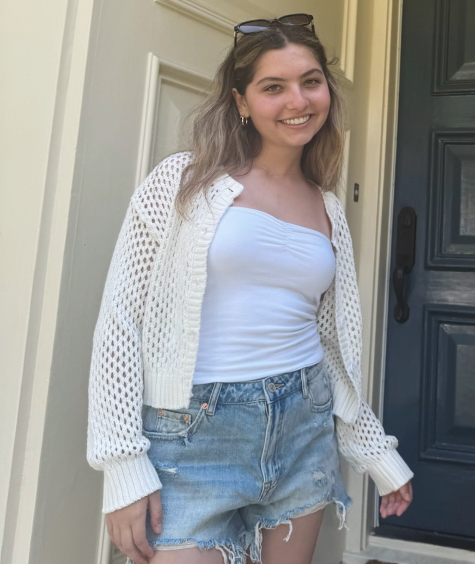 8apart Women Carlisle Crochet Cardigan Womens Casual Tops 8apart