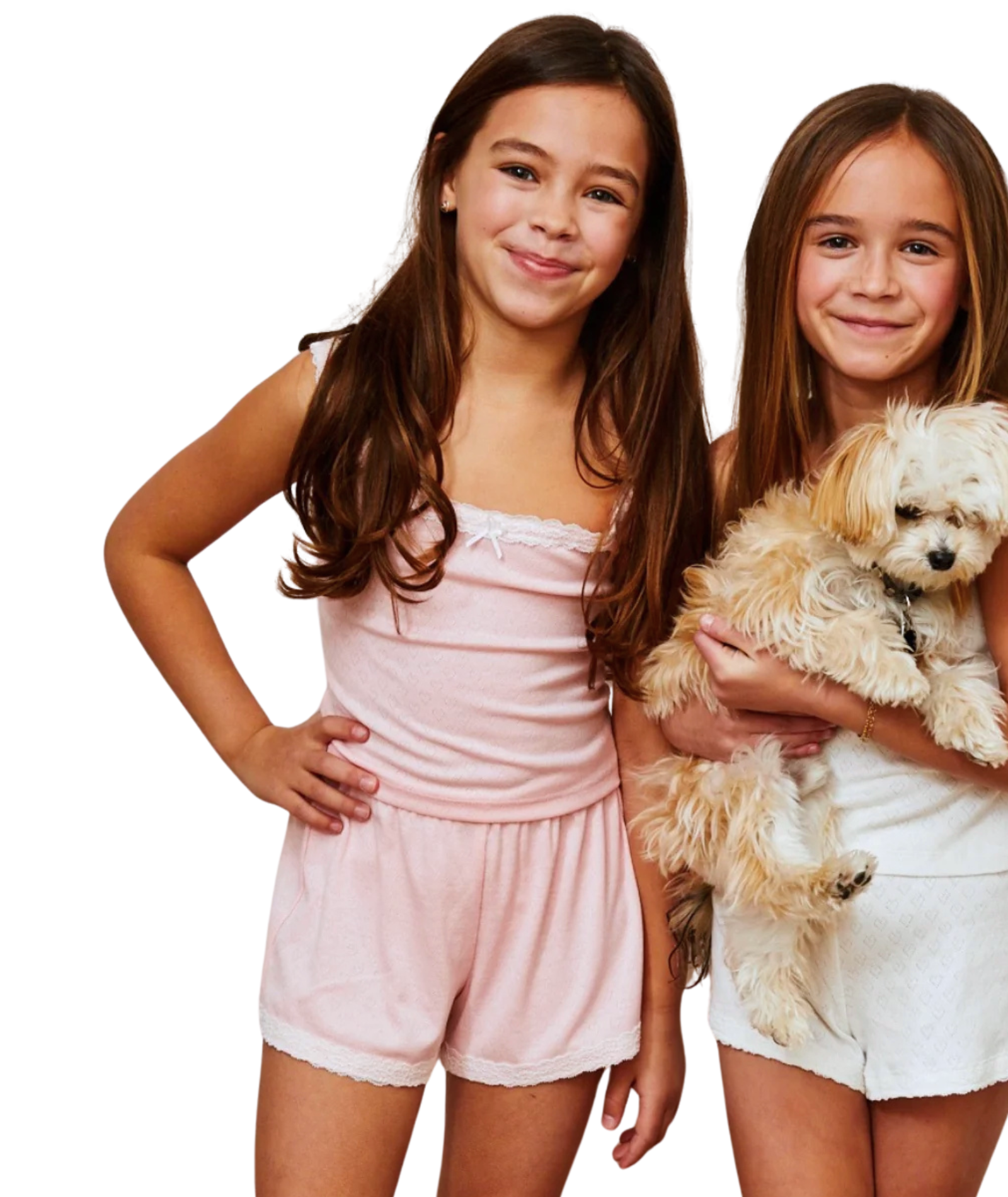 Theme Girl Teddy Pastel Pink Heart Pointelle Shorts Girls Casual Bottoms Theme-NYC Pastel Pink Y/S (7/8)