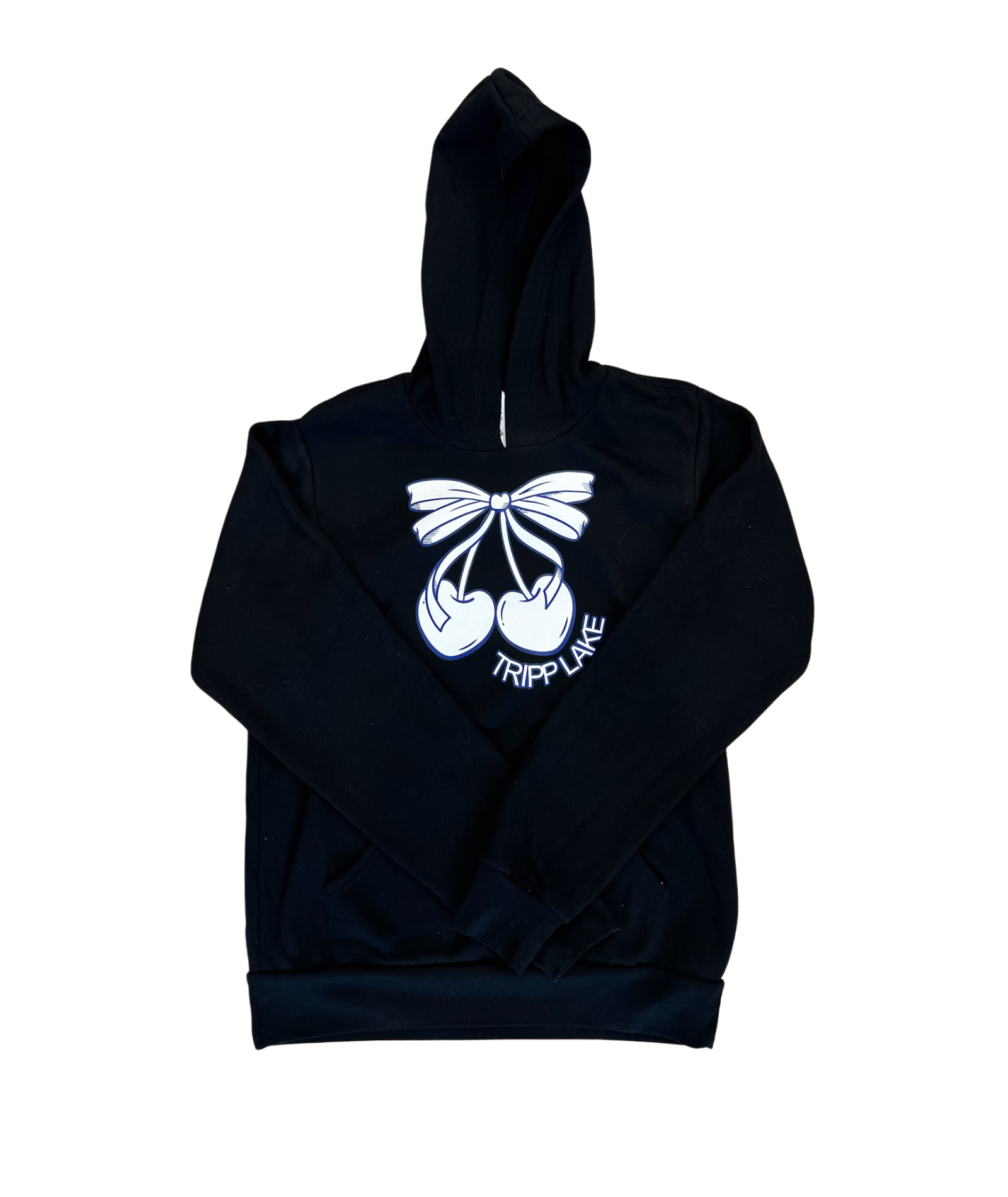 Girls Tripp Lake Camp is Sweet Cherry Bows Camp Hoodie Girls Casual Tops Frankie's Exclusives Black Y/S (6/8)