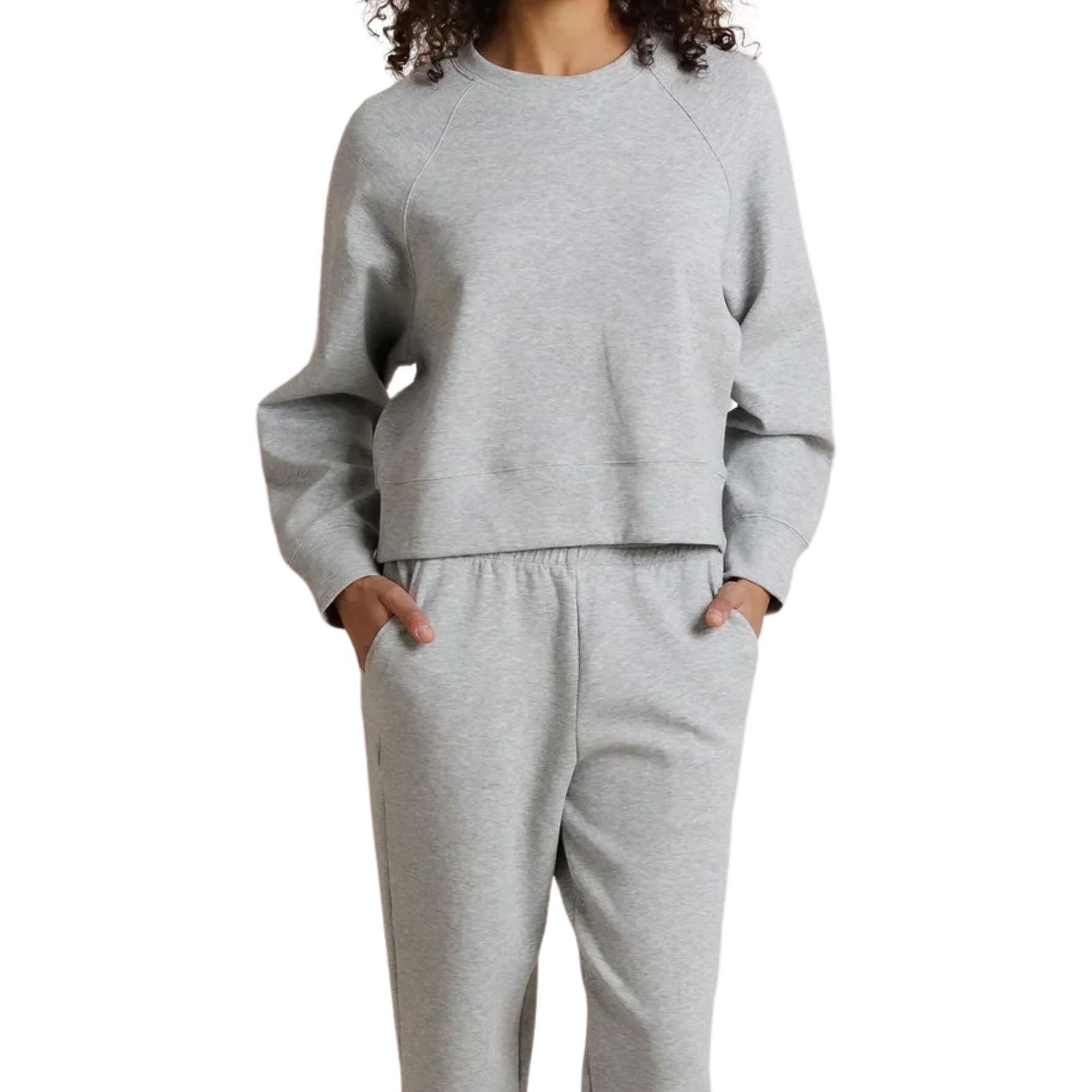Perfect White Tee Women Nell Travel Crew Sweatshirt Womens Casual Tops Perfect White Tee Heather Grey Juniors/Women XS