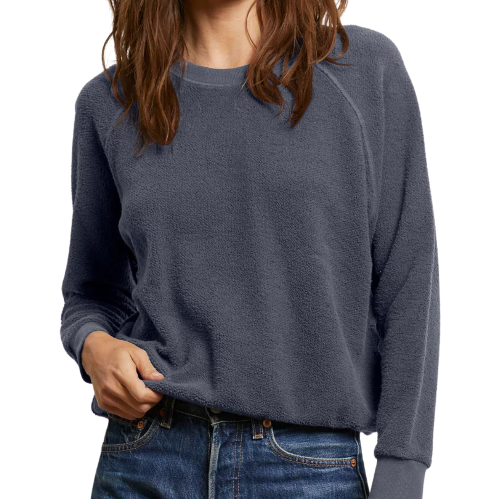 Perfect White Tee Women Ziggy Inside Out Fleece Sweatshirt Womens Casual Tops Perfect White Tee Night Juniors/Women XS