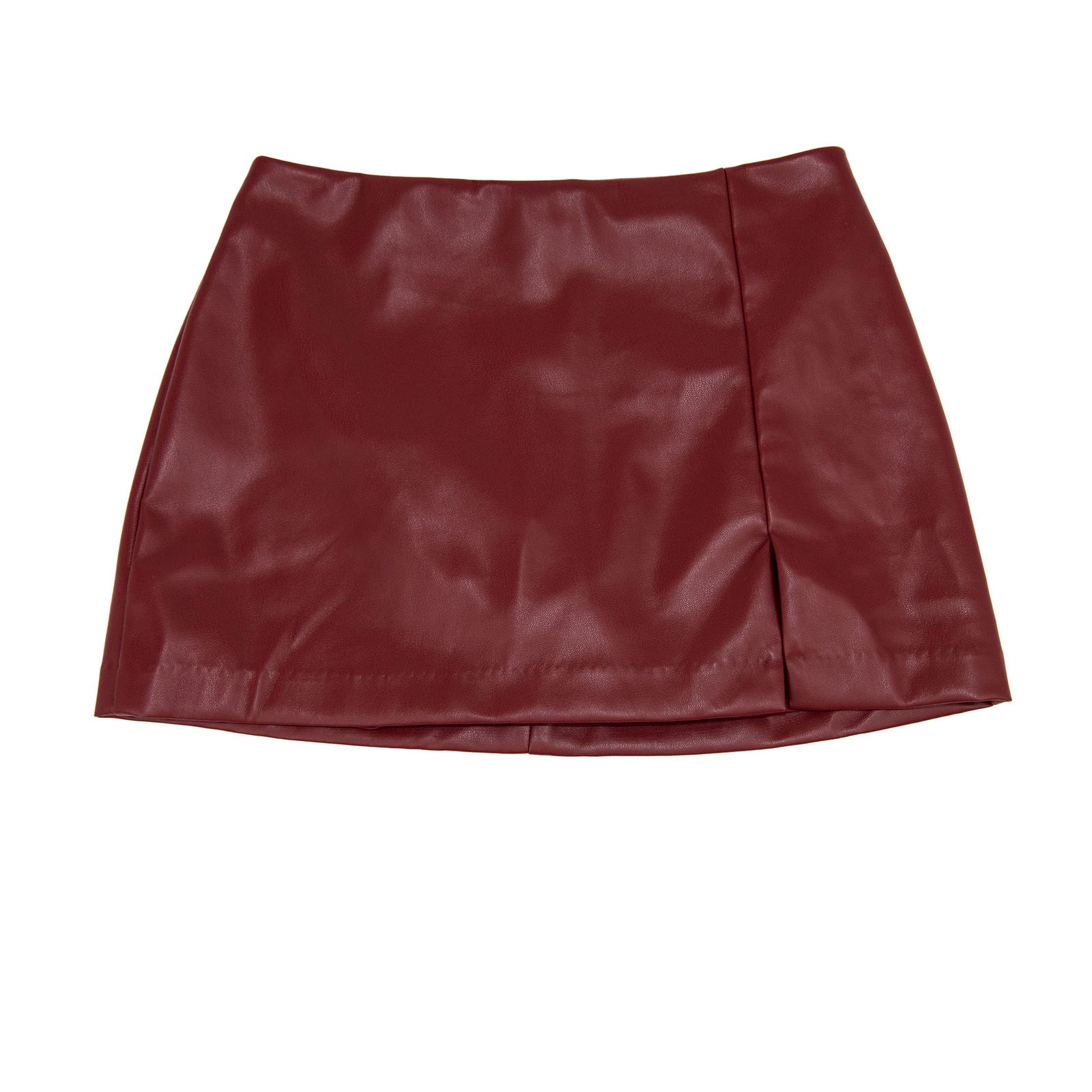 8apart Women Paula Vegan Leather Skirt With Slit Womens Casual Bottoms 8apart Red Juniors/Women S