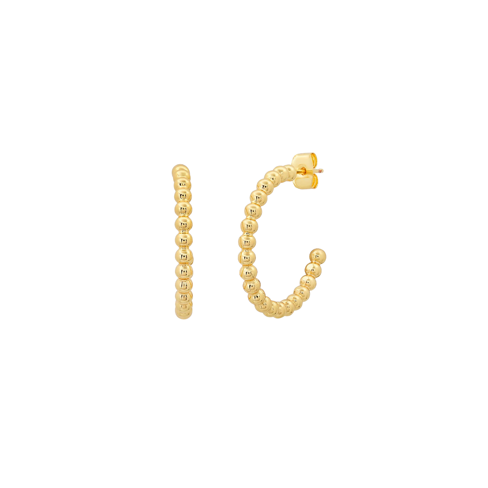 TAI Small Gold Ball Hoops Jewelry - Trend TAI Gold