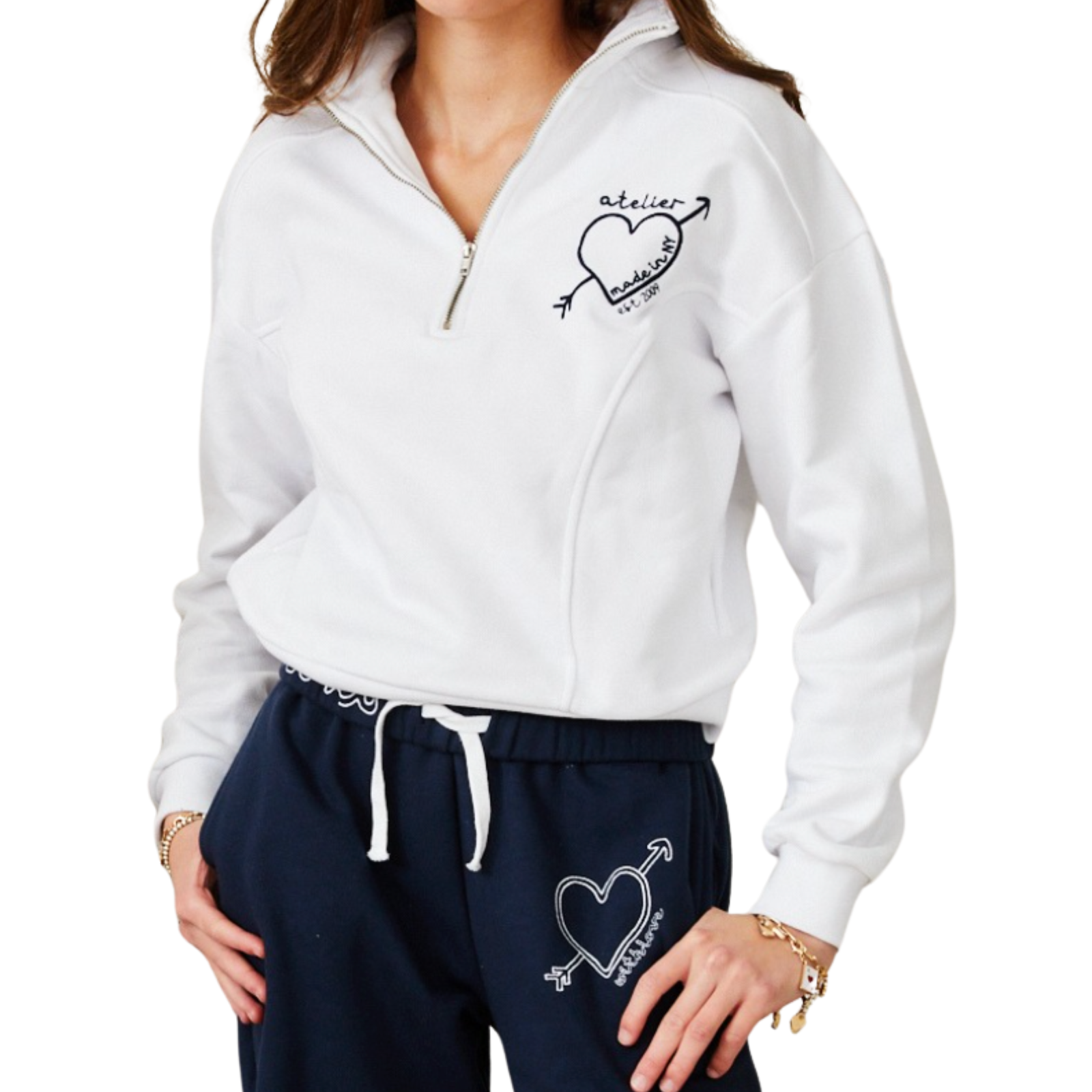 Theme Girls Crosby Half Zip Atelier Sweatshirt Girls Casual Tops Theme-NYC Grey Y/S (7/8)