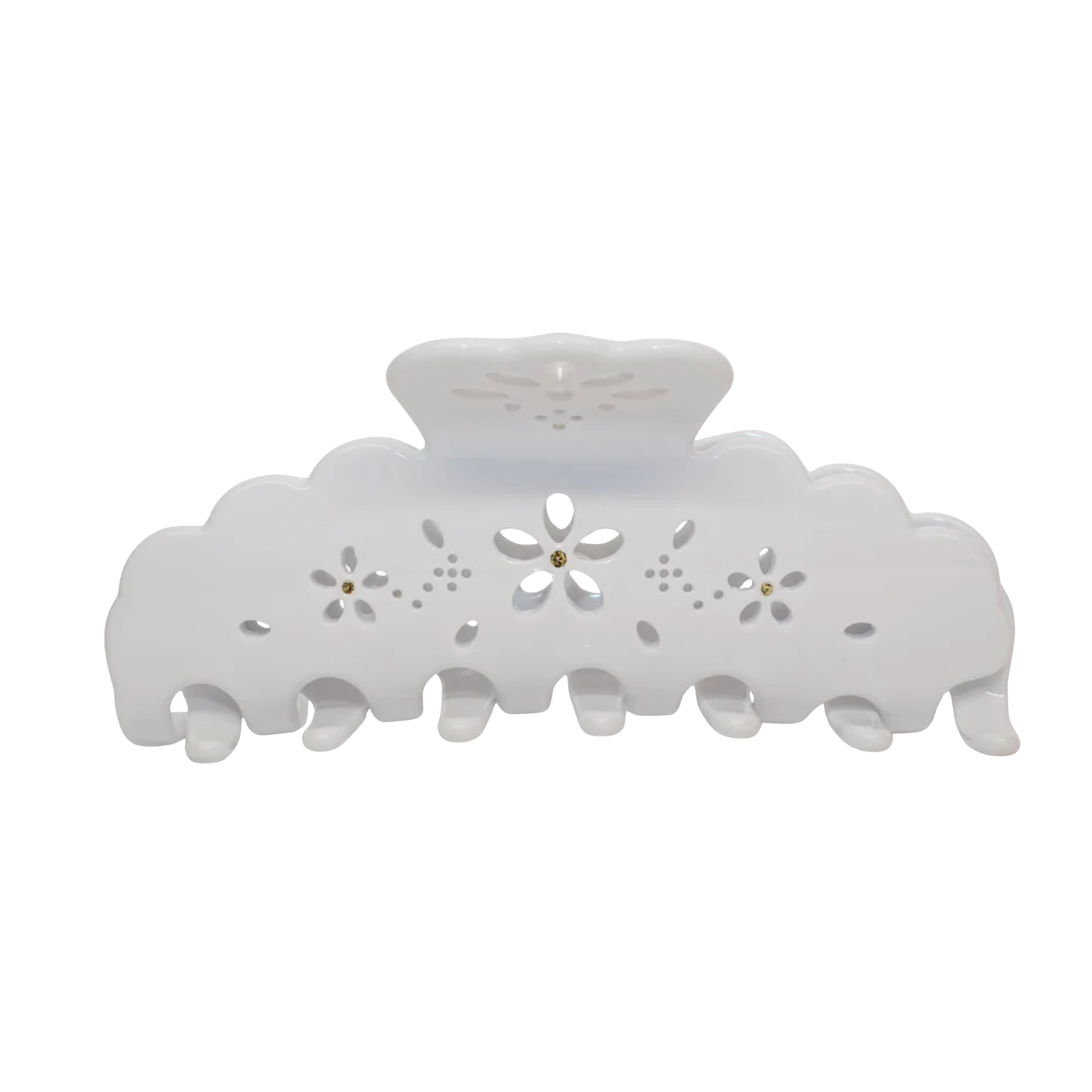 Emi Jay Big Effing Clip in Blanc Fleur Eyelet Accessories Emi Jay Floral