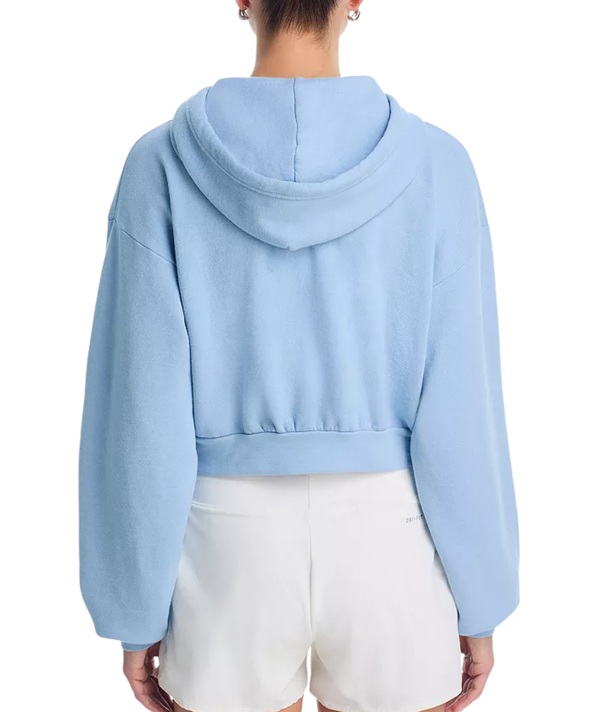 Aviator Nation Women 5 Stripe Cropped Zip Hoodie Ice Womens Casual Tops Aviator Nation