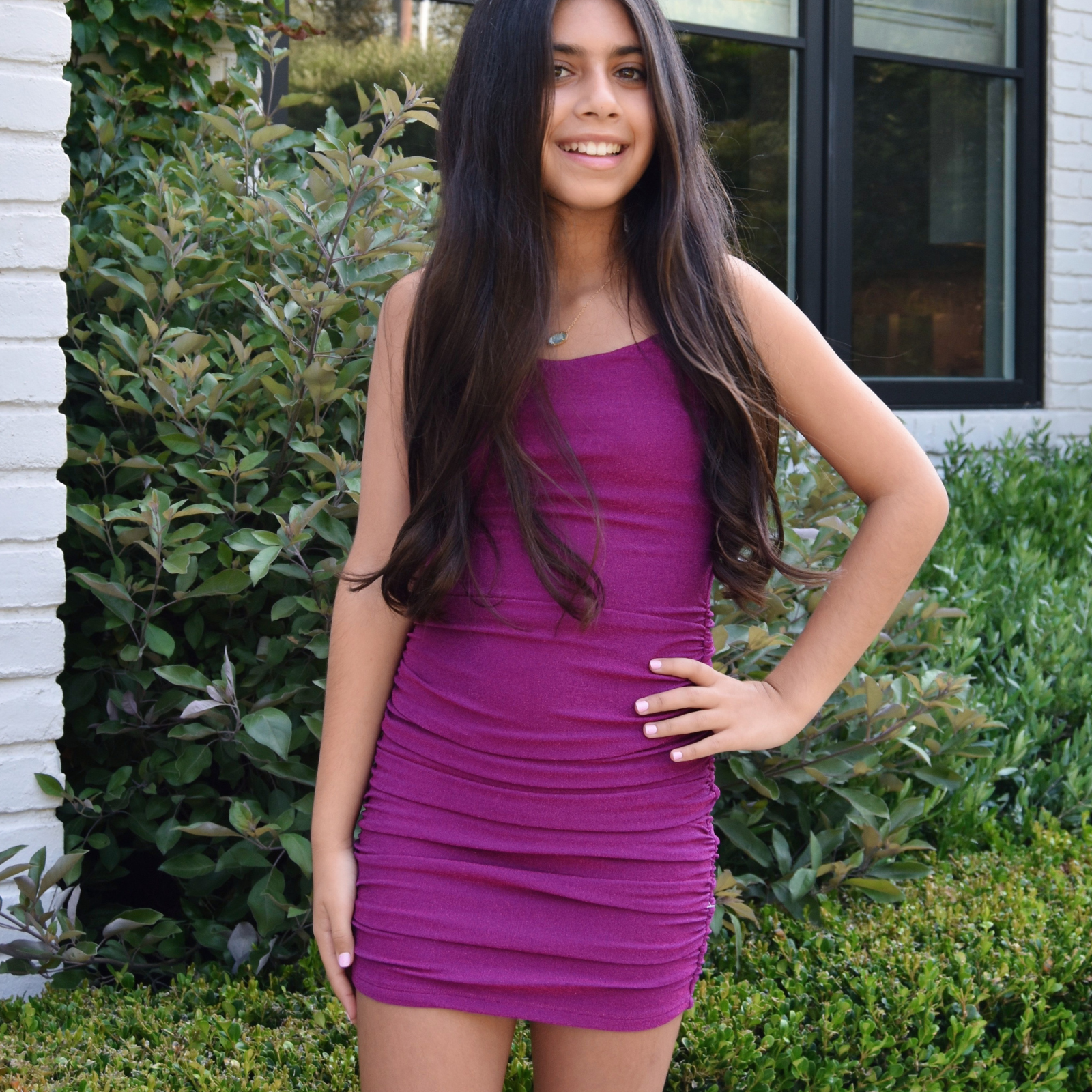 Gold Rush NYC Girls Skylar Dress Girls Special Dresses Gold Rush NYC Magenta Y/S (7/8)