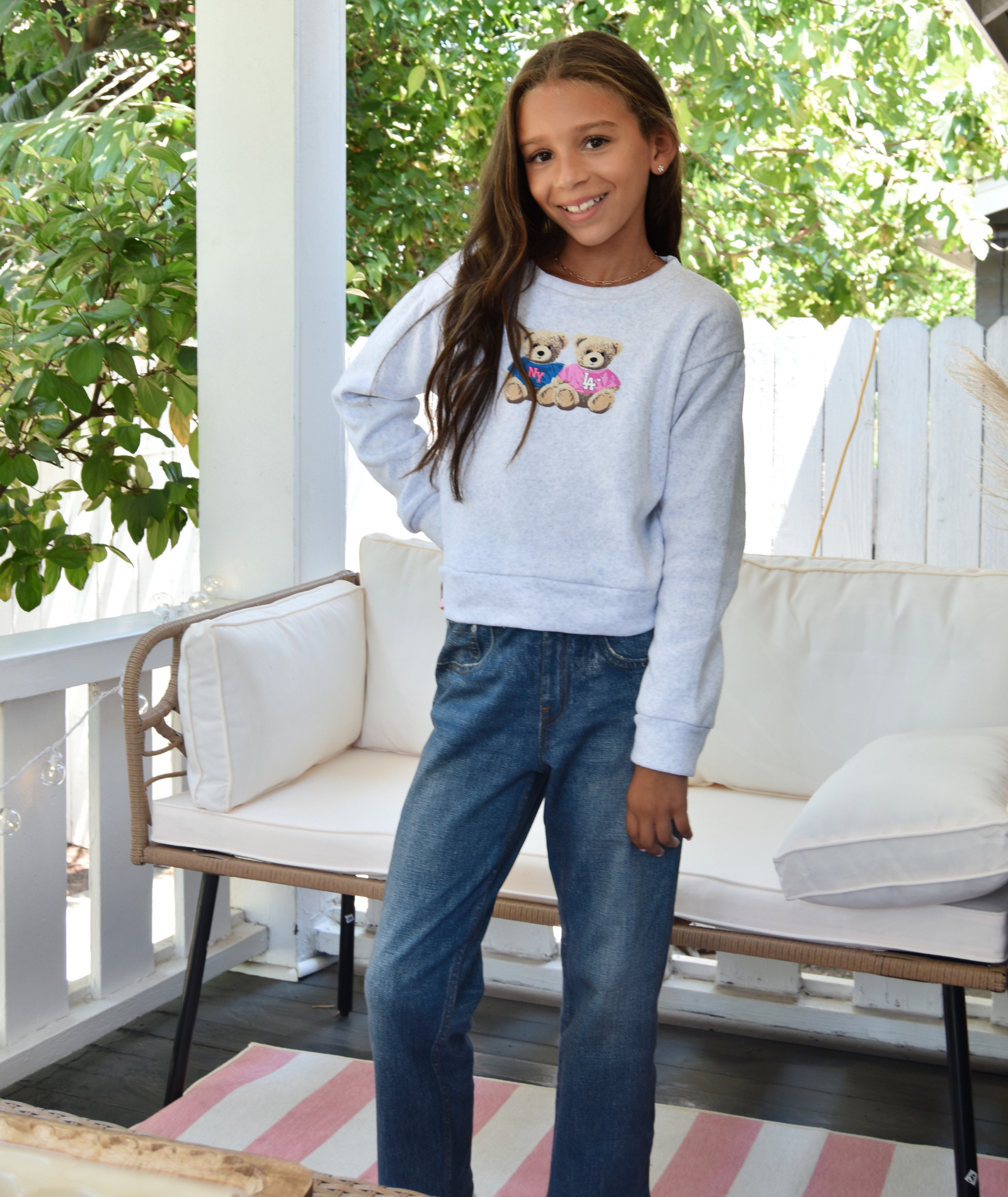 Rag & Bone Girls Mini Miramar Wide Leg Pants Lenox Girls Denim Rag & Bone