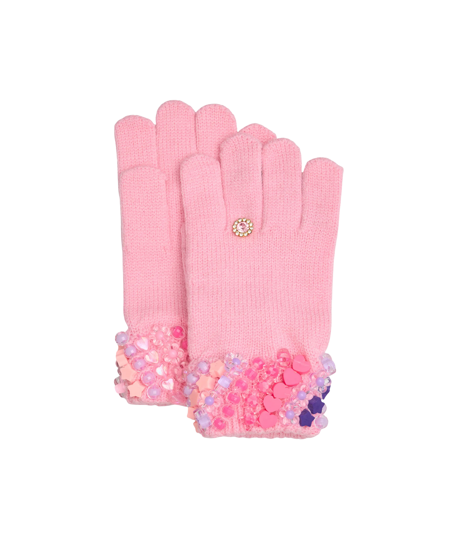 Bari Lynn Cutie Charm Winter Gloves Accessories Bari Lynn Pink One Size Fits Most (Y/7-Y/14)