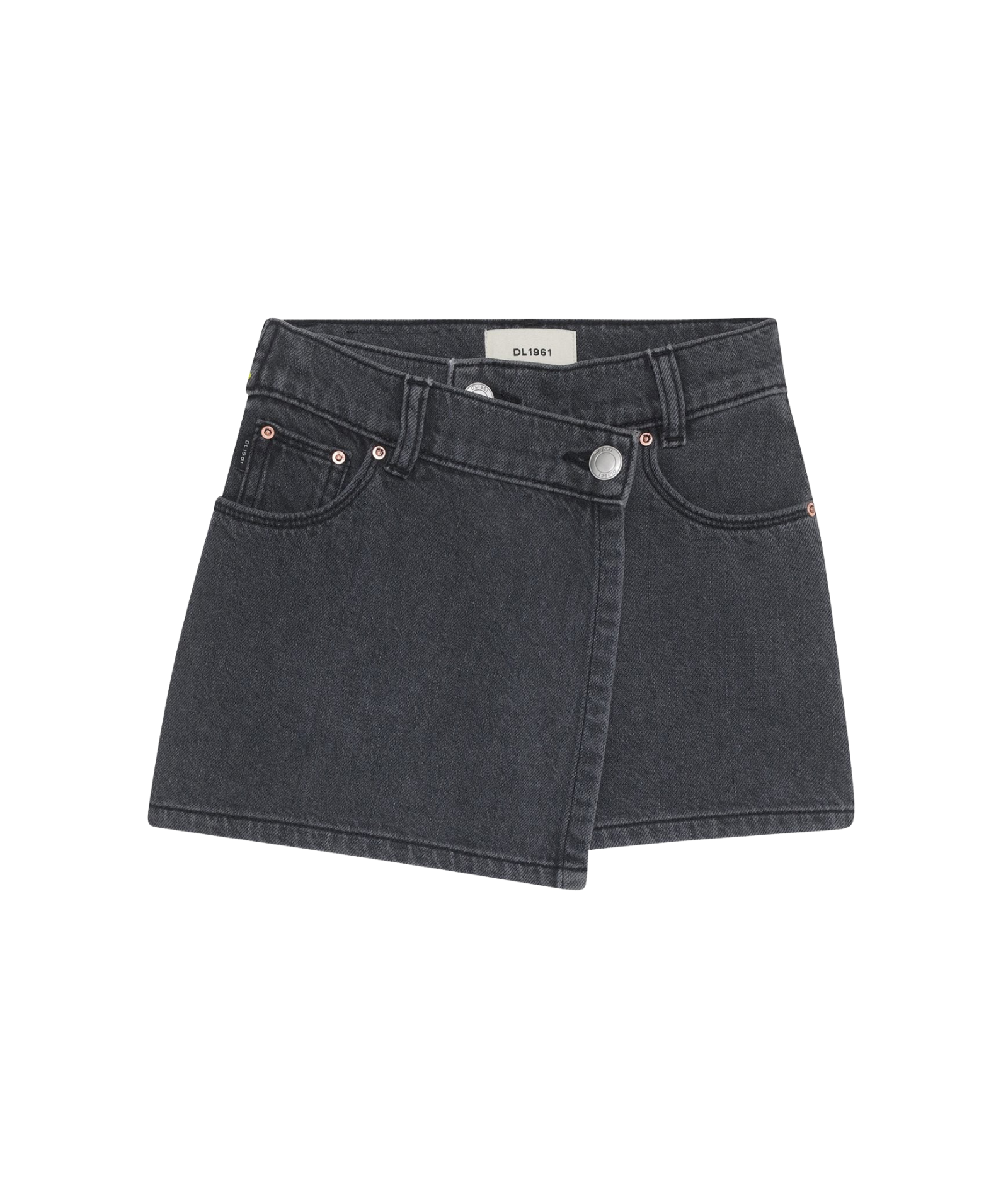 DL1961 Girls Lola Nightspell Aura Skort Girls Denim DL1961 Black Y/S (7/8)
