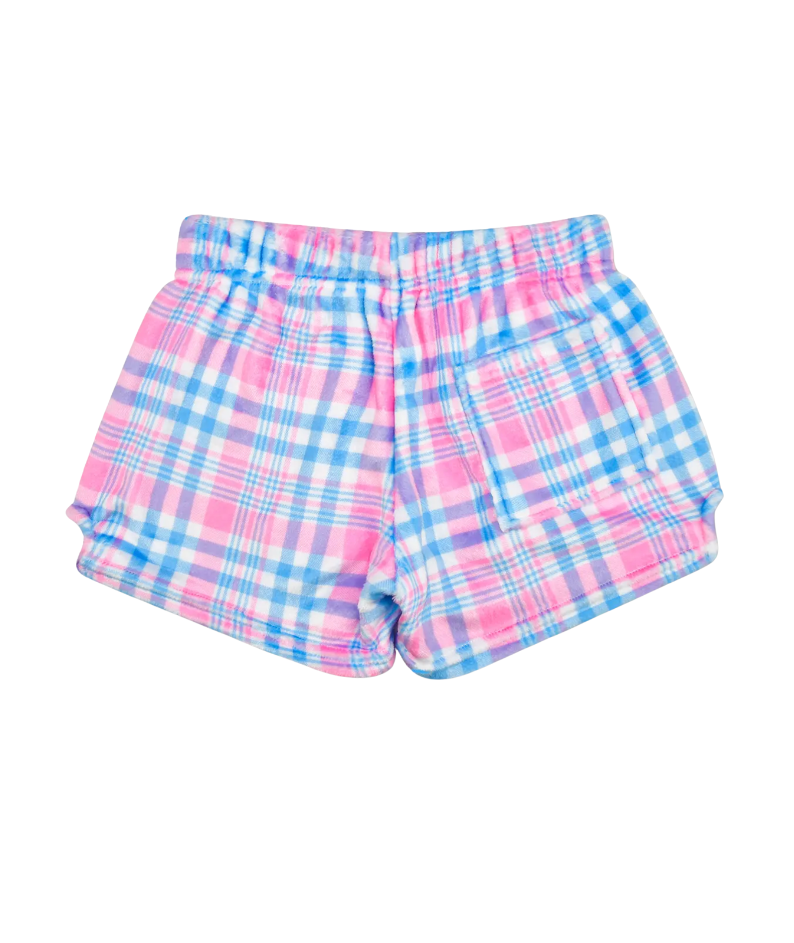 Theme Classic Pink Plaid Plush Shorts Accessories iScream