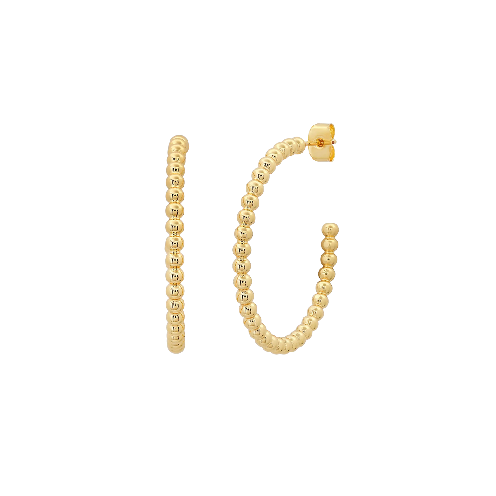 TAI Medium Gold Ball Hoops Jewelry - Trend TAI Gold