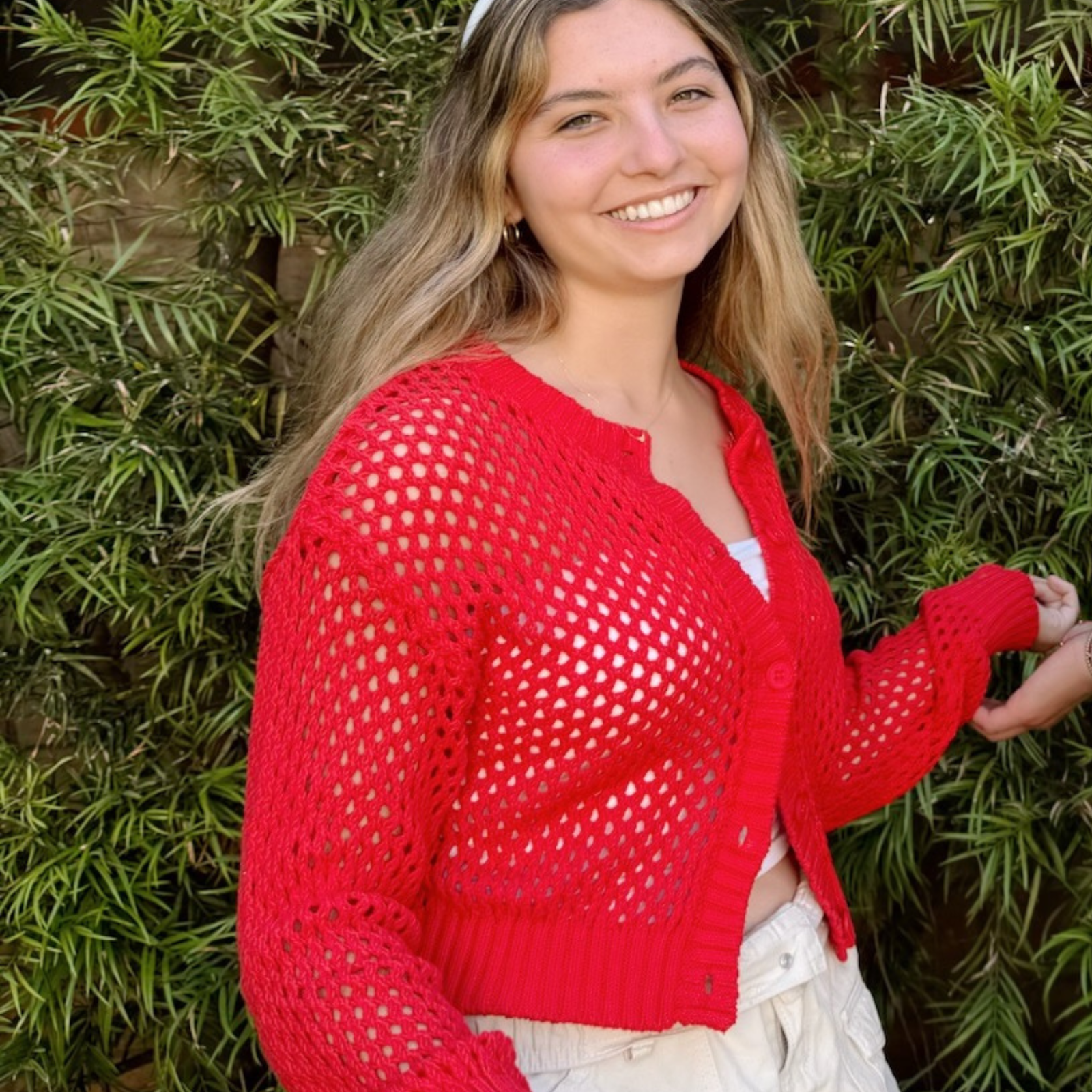 8apart Women Carlisle Crochet Cardigan Womens Casual Tops 8apart Red Juniors/Women S