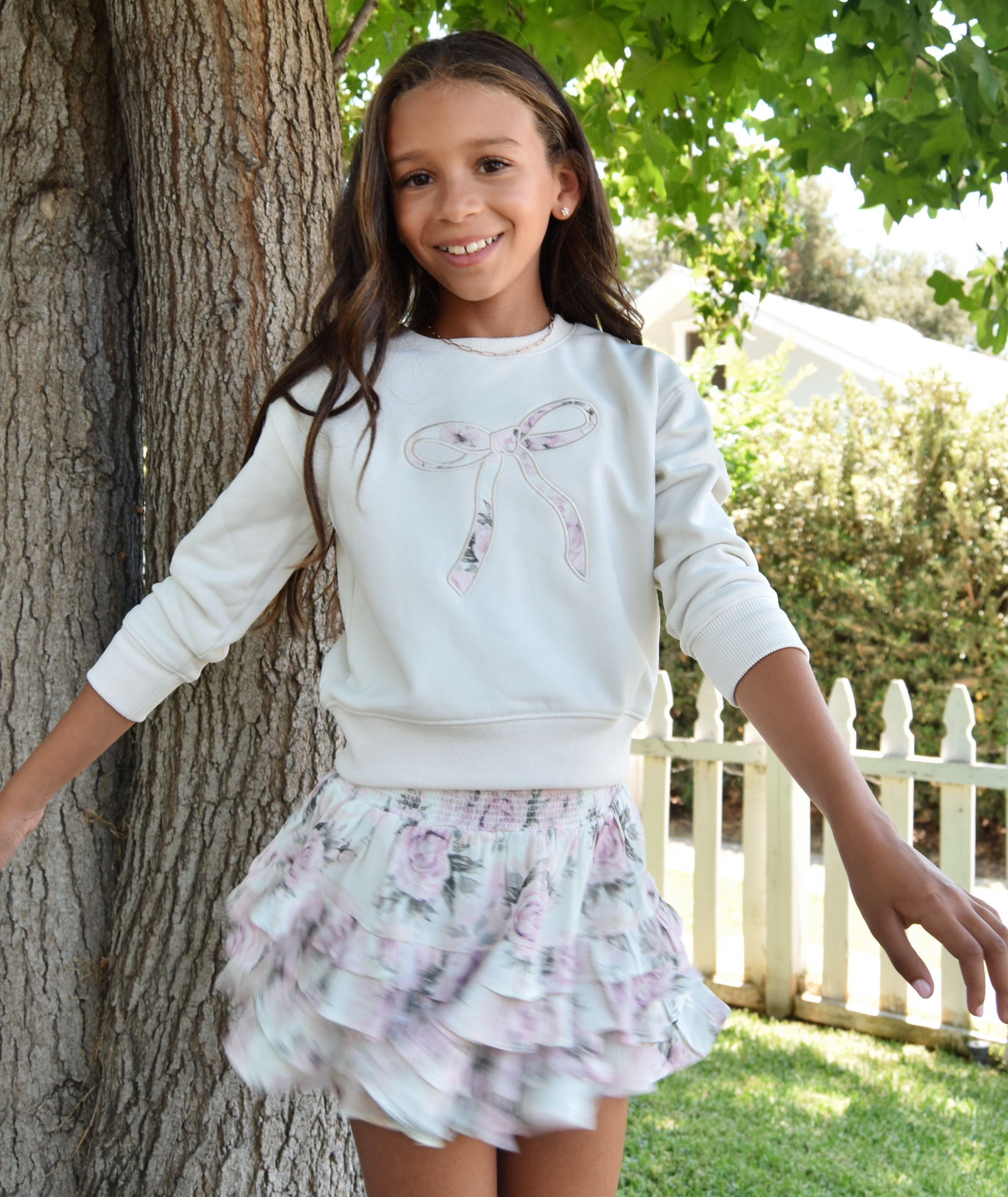 Summer Loving Girls Epi Sweatshirt Bouquet Girls Casual Tops Summer Loving