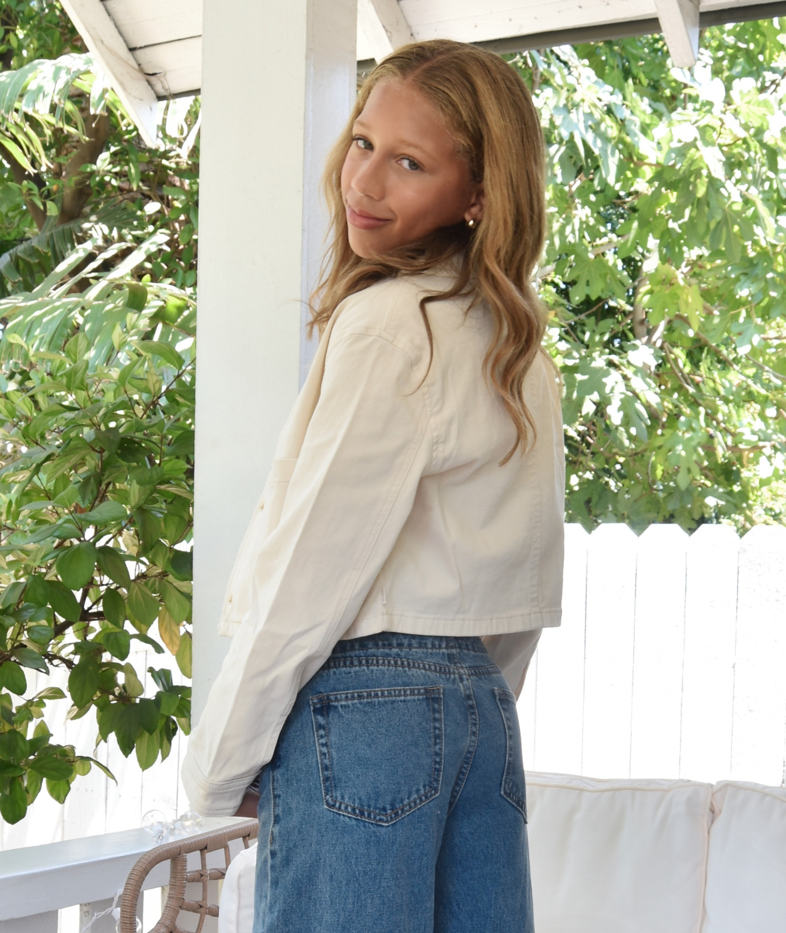 DL1961 Girls Manning Flax Jean Jacket Girls Casual Tops DL1961