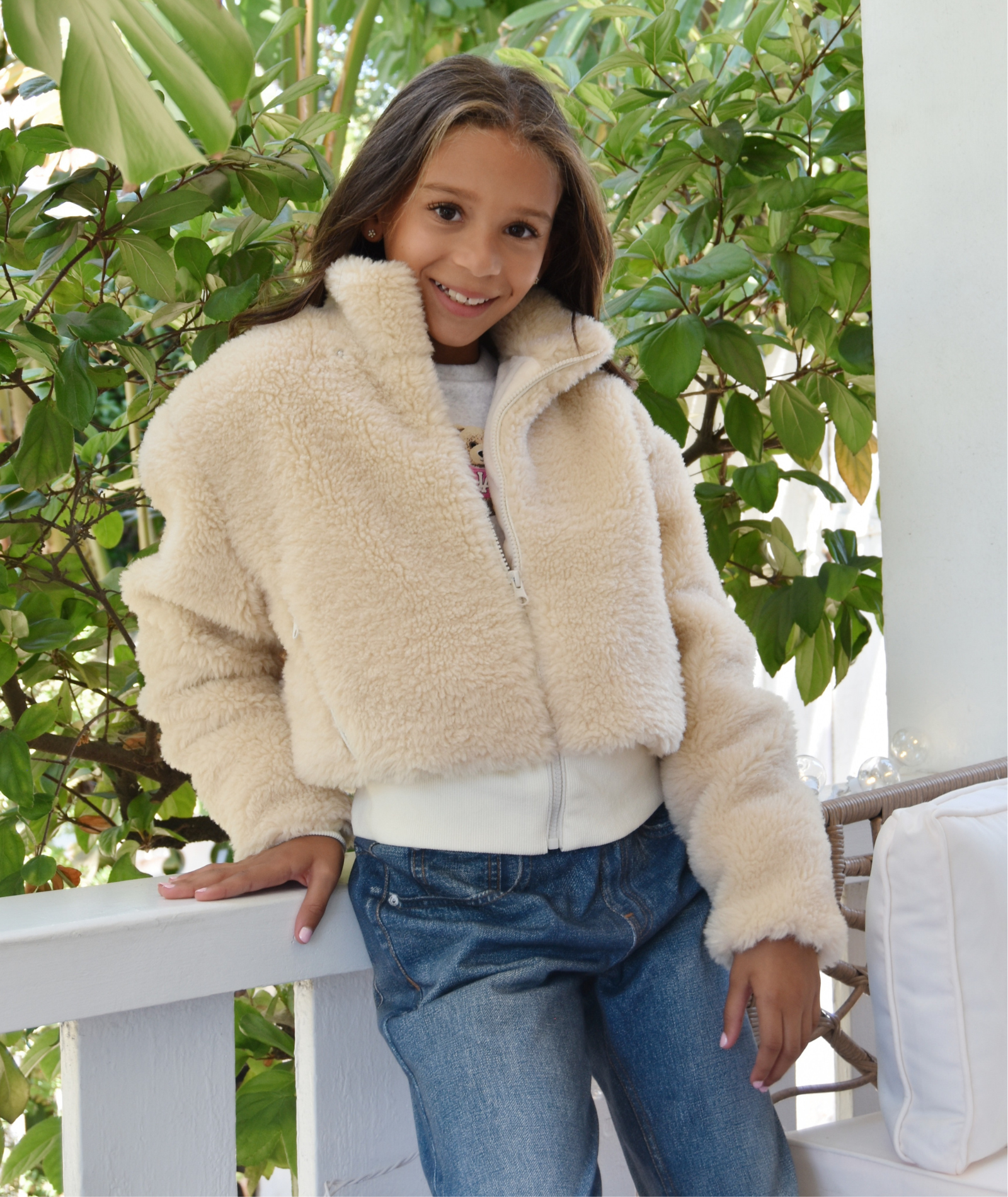 Katie J NYC Girls Paddie Jacket Girls Casual Tops Katie J NYC Tan Y/S (7/8)