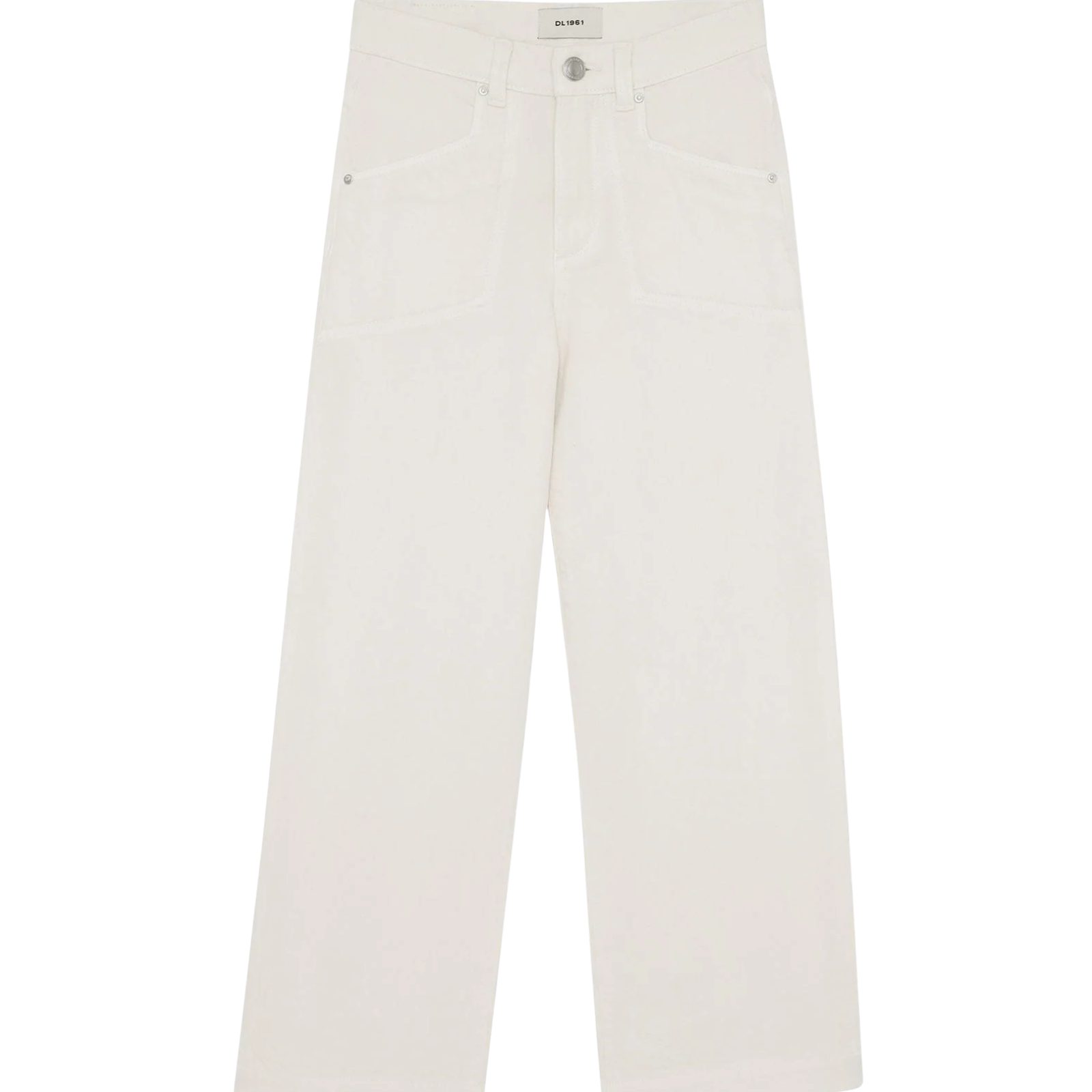 DL1961 Girls Lily Sugar Cookie Aura Wide Leg Jeans Girls Denim DL1961 Ivory Y/S (7/8)