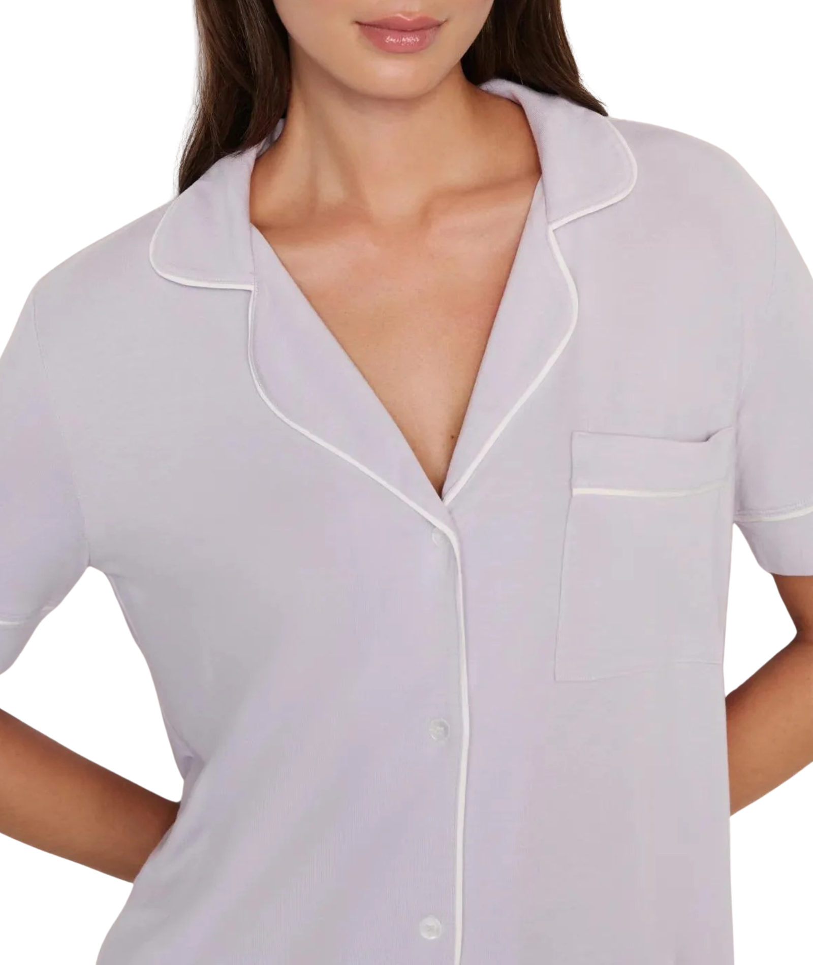 Eberjey Women Gisele Short Sleeve Pants PJ Set Thistle/Ivory Accessories Eberjey