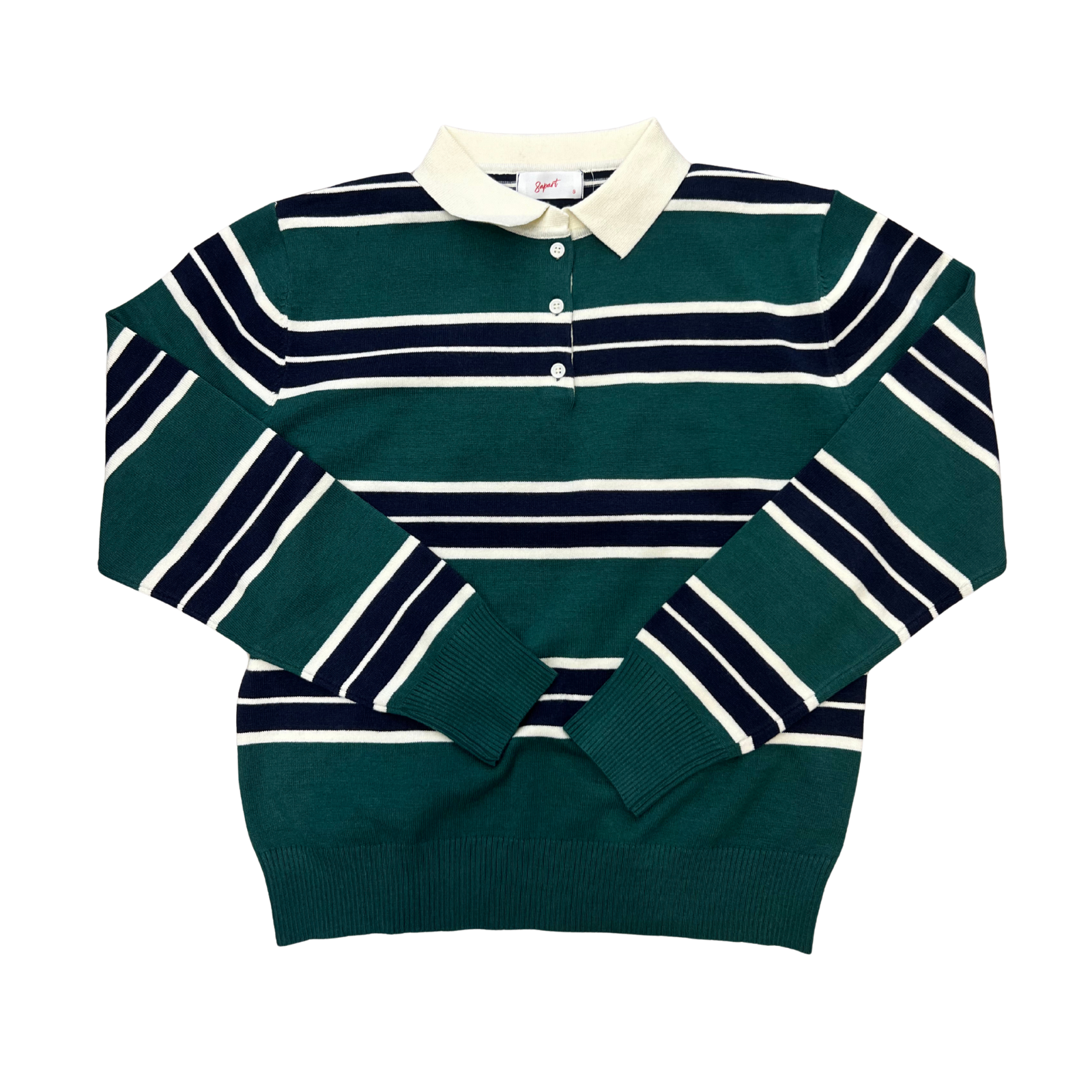 8apart Women Hunter Striped Collar Sweater