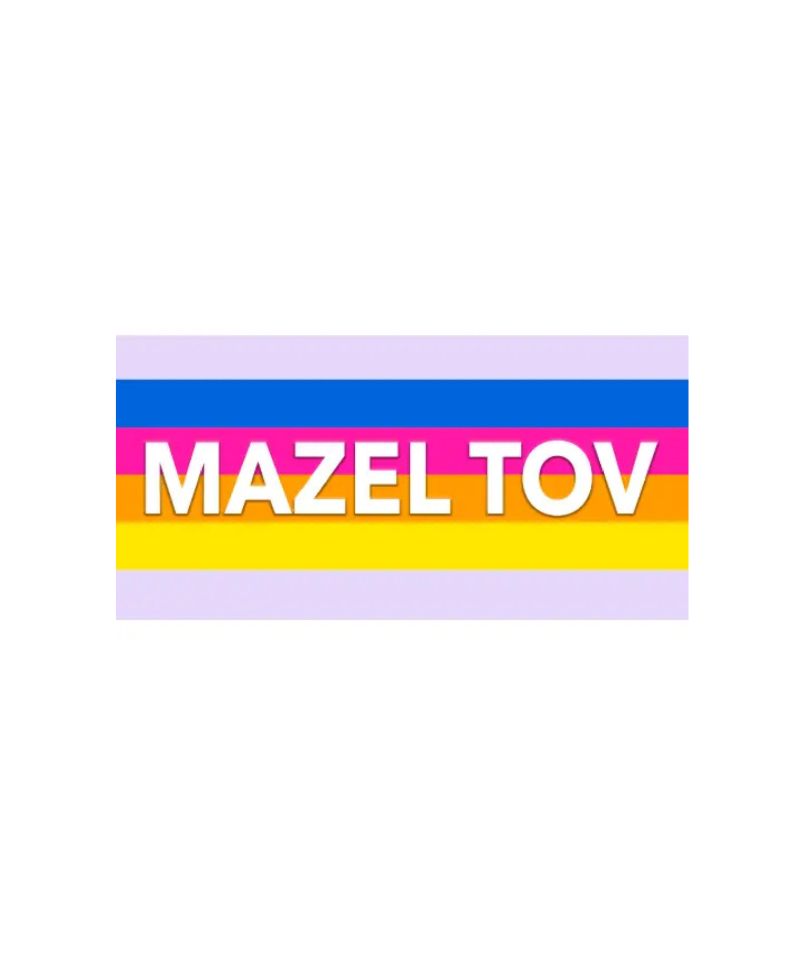 Mazel Tov Happy Stripes Card Accessories Sunny Marshmallow Multi