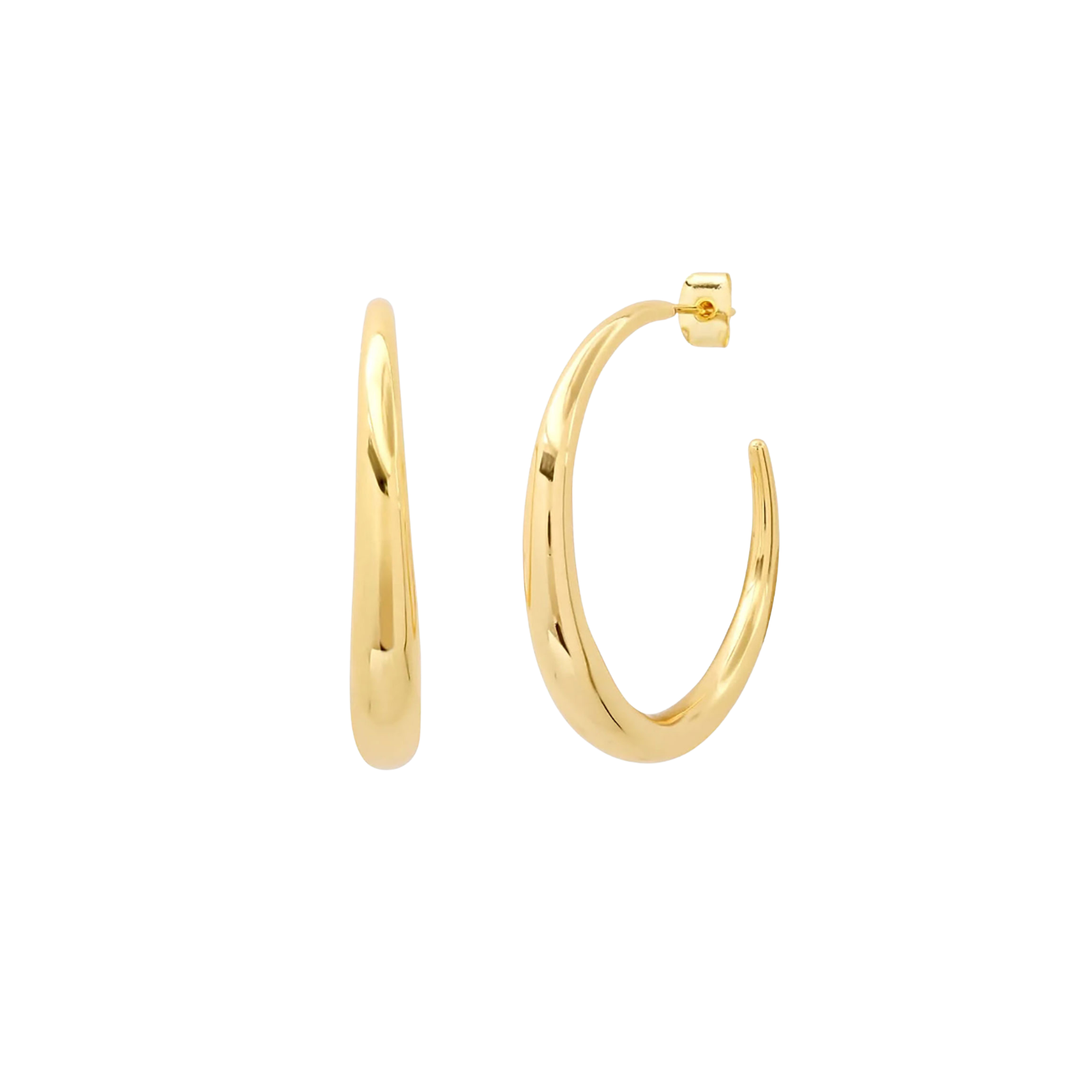 TAI Thin to Thick Medium Gold Hoops Jewelry - Trend TAI Gold