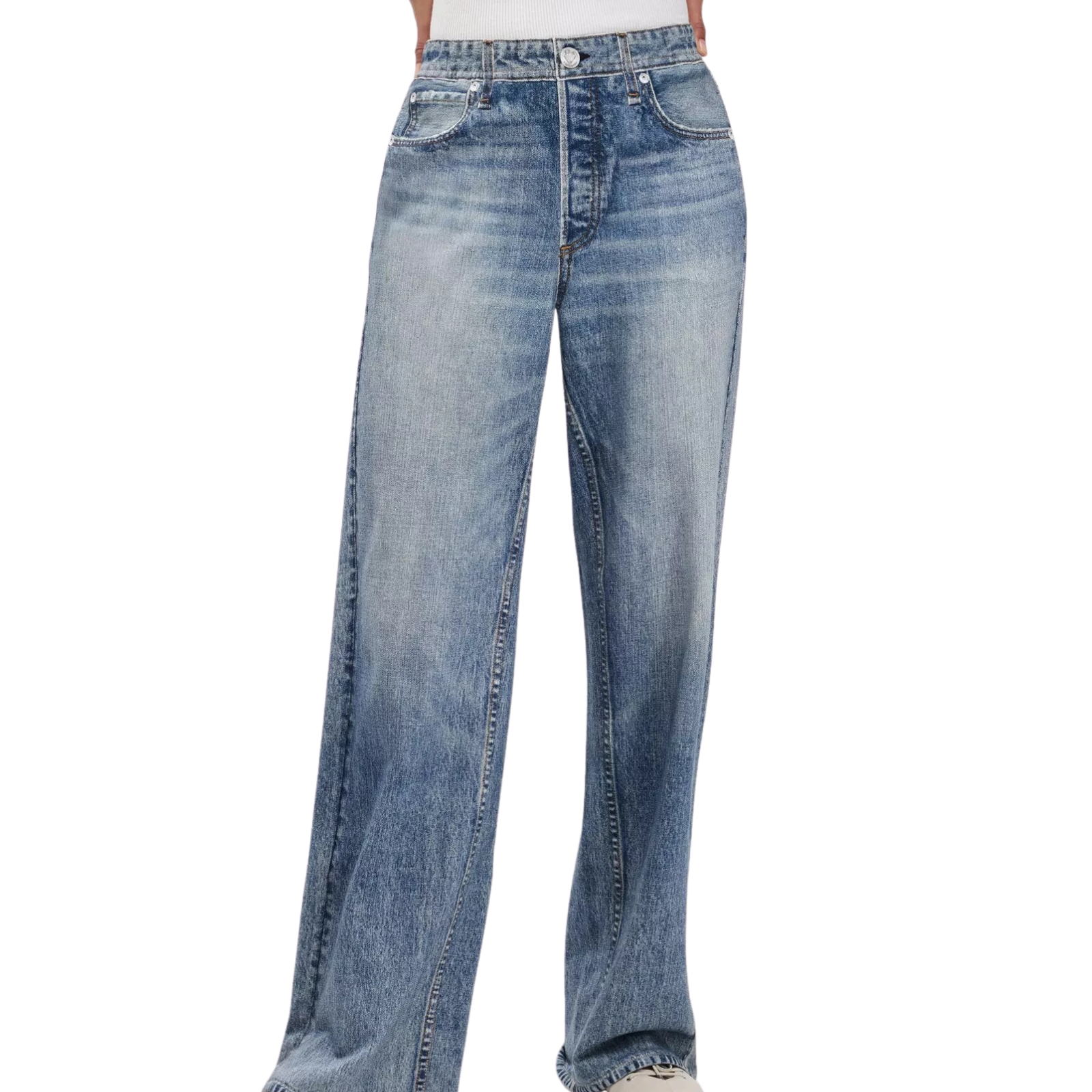 Rag & Bone Women Miramar Terry Wide Leg Pants Scarlett Womens Denim Rag & Bone Denim Juniors/Women XXS