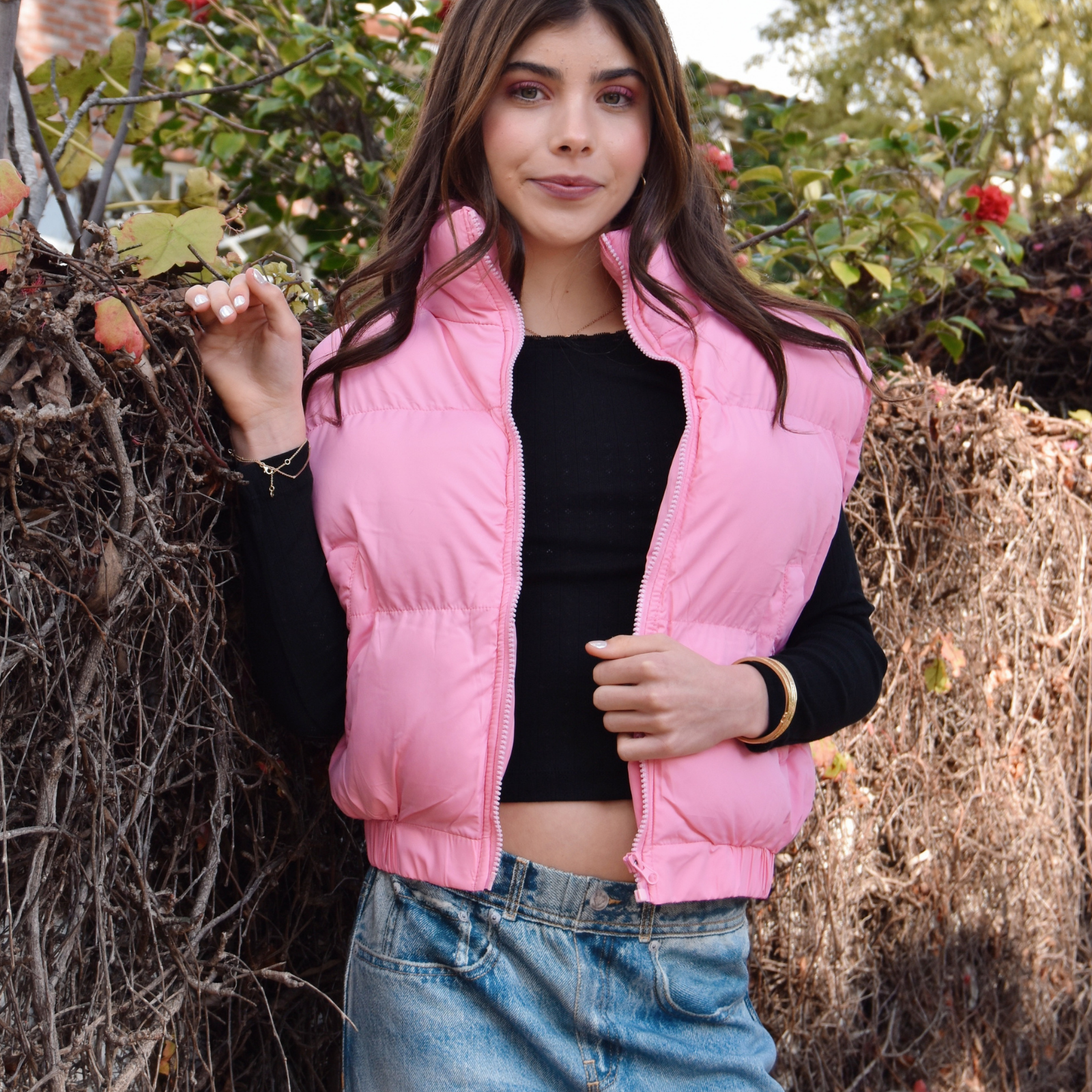 8apart Women River Puffer Vest Womens Casual Tops 8apart Pink Juniors/Women S