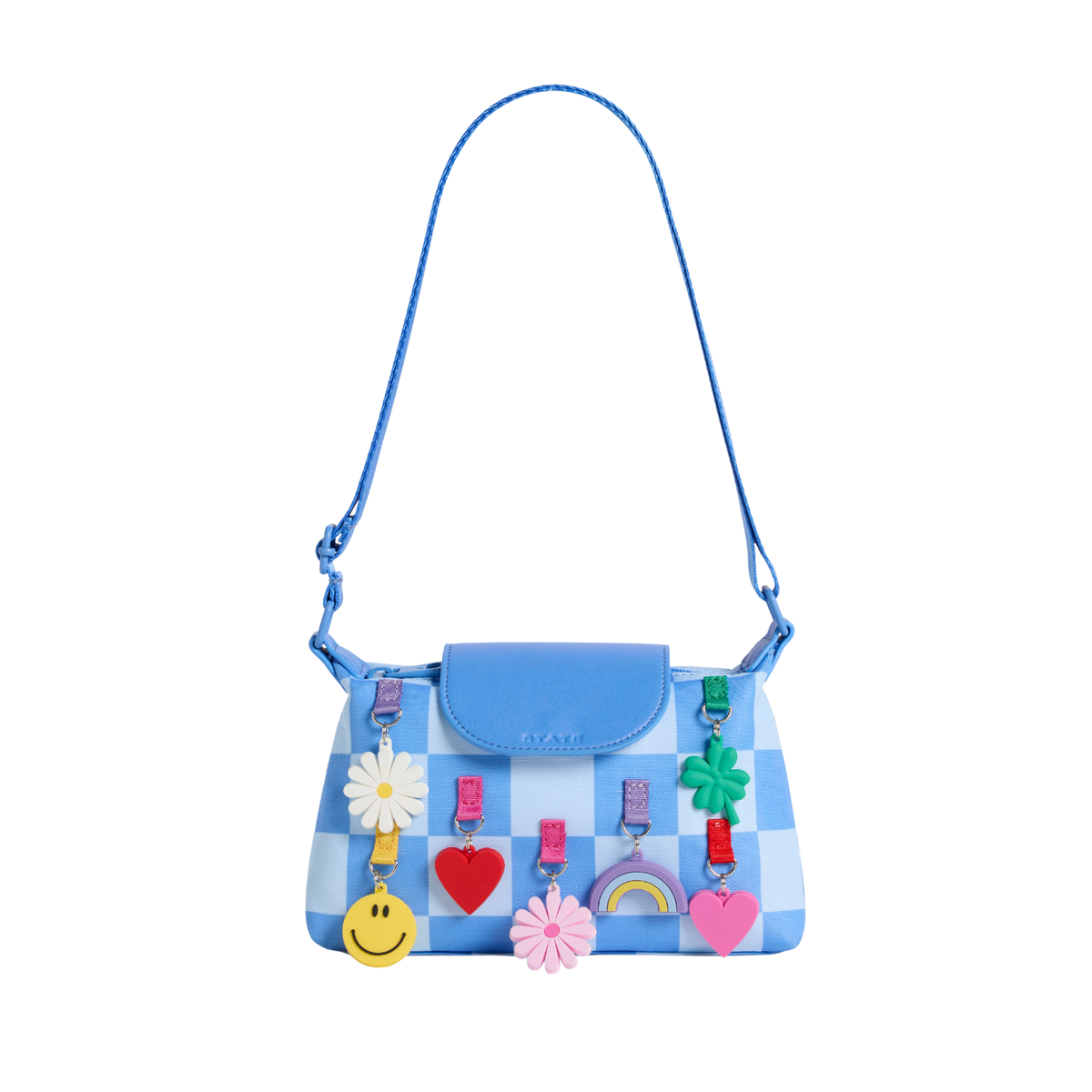 State Bags Chelsea Pouchette Charms Blue Check