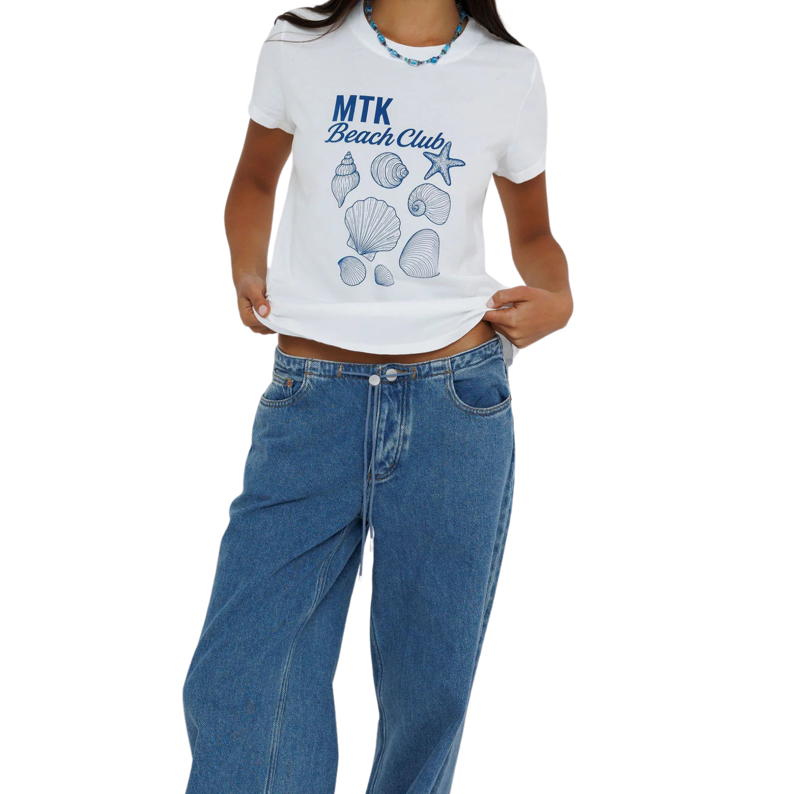 Sunny Somewhere Women Mtk Beach Club Femme Crew Tee Womens Casual Tops Sunny Somewhere White Juniors/Women XS