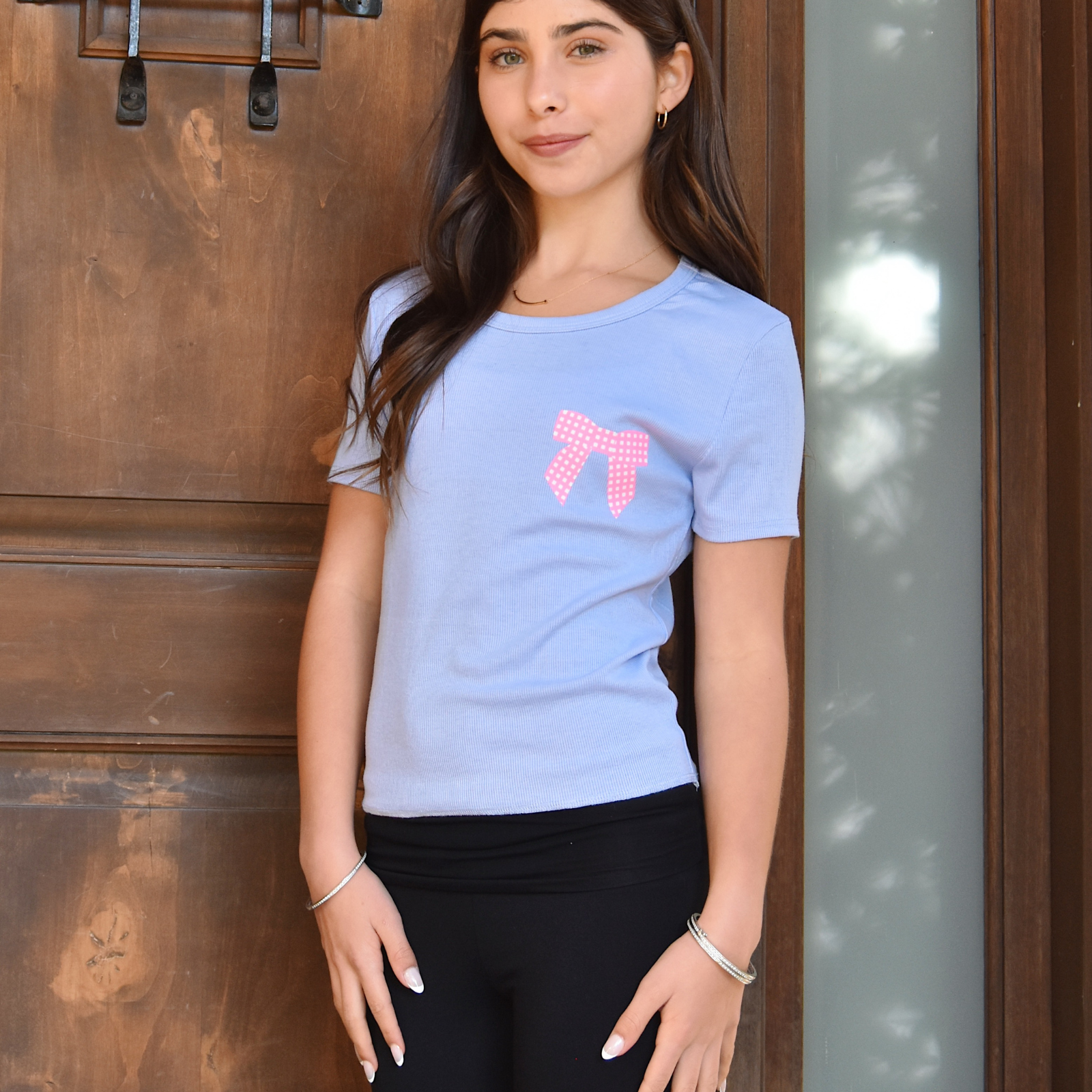 Firehouse Girls Tiny Bow Baby Tee Distressed/seasonal girls Firehouse Lavender Y/5