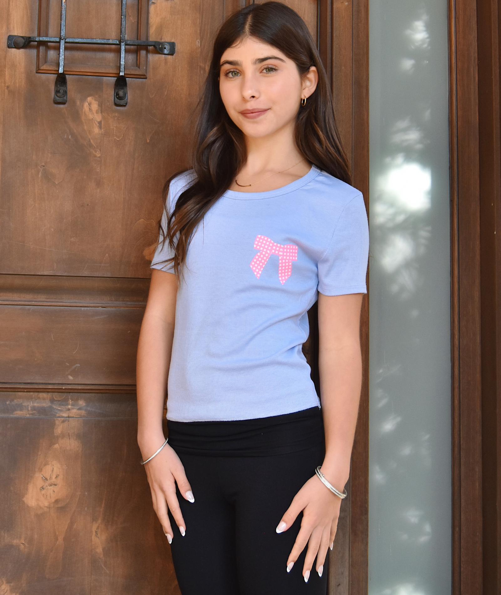 Firehouse Girls Tiny Bow Baby Tee Distressed/seasonal girls Firehouse Lavender Y/5