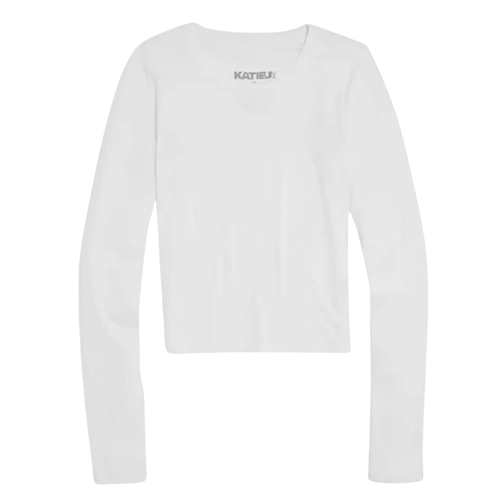 Katie J NYC Girls Updated Livi Long Sleeve Tee Girls Casual Tops Katie J NYC White Y/S (7/8)